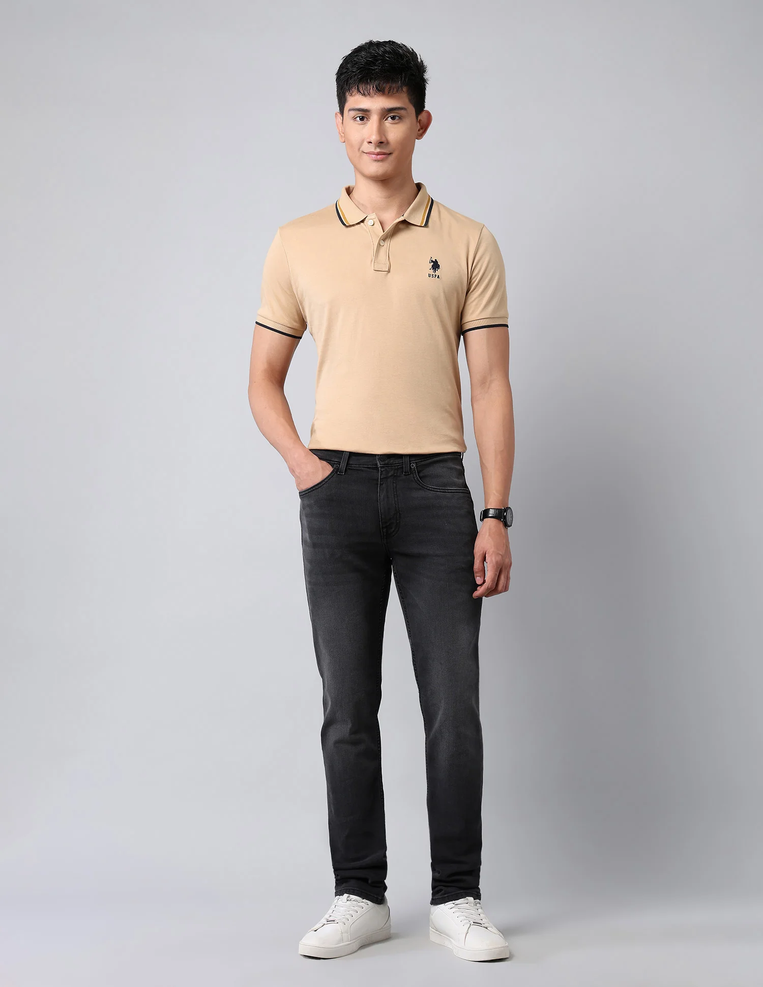 Regello Skinny Fit Black Jeans - Image 3