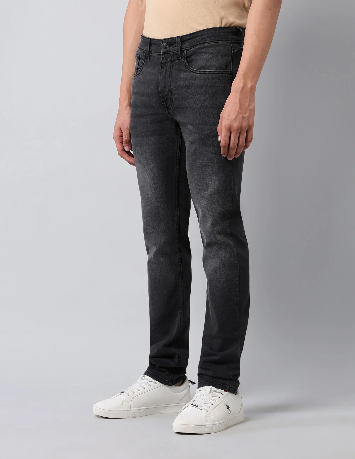 Regello Skinny Fit Black Jeans - Image 4