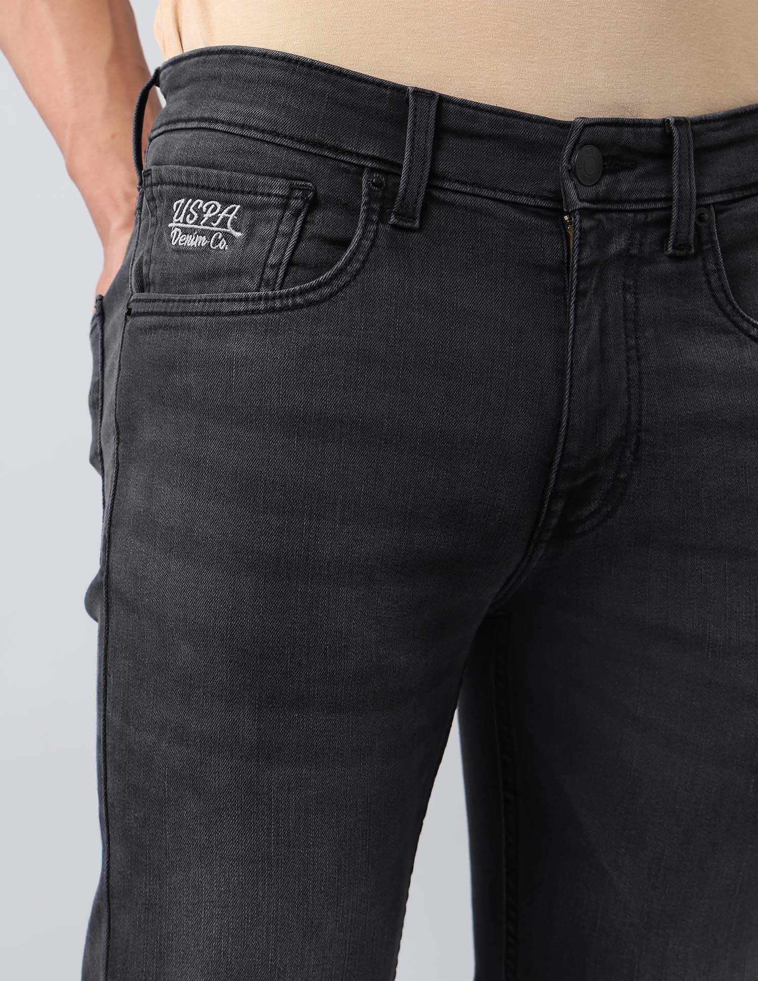 Regello Skinny Fit Black Jeans - Image 7