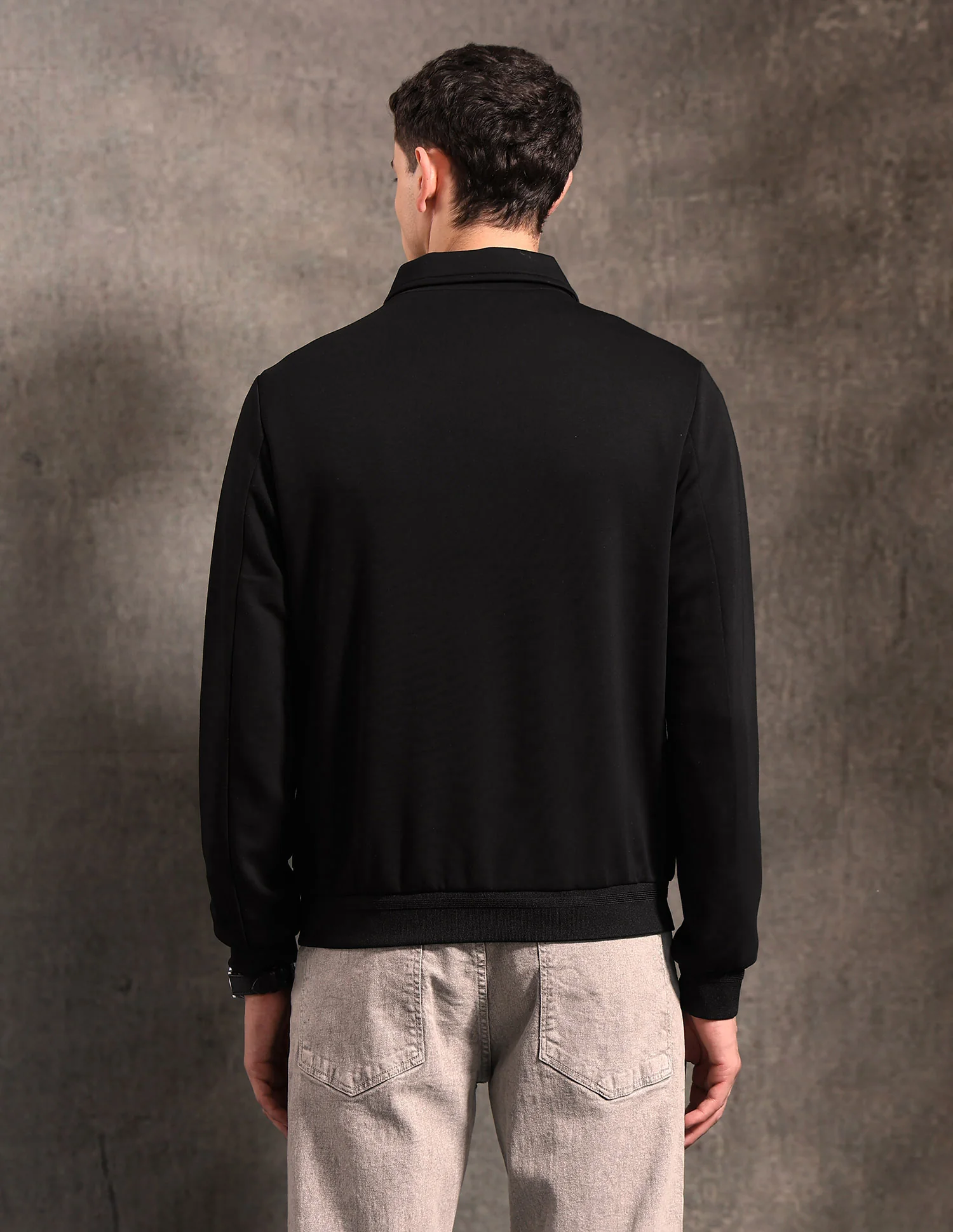 Regular Fit Black & Gold Jacket - Image 5