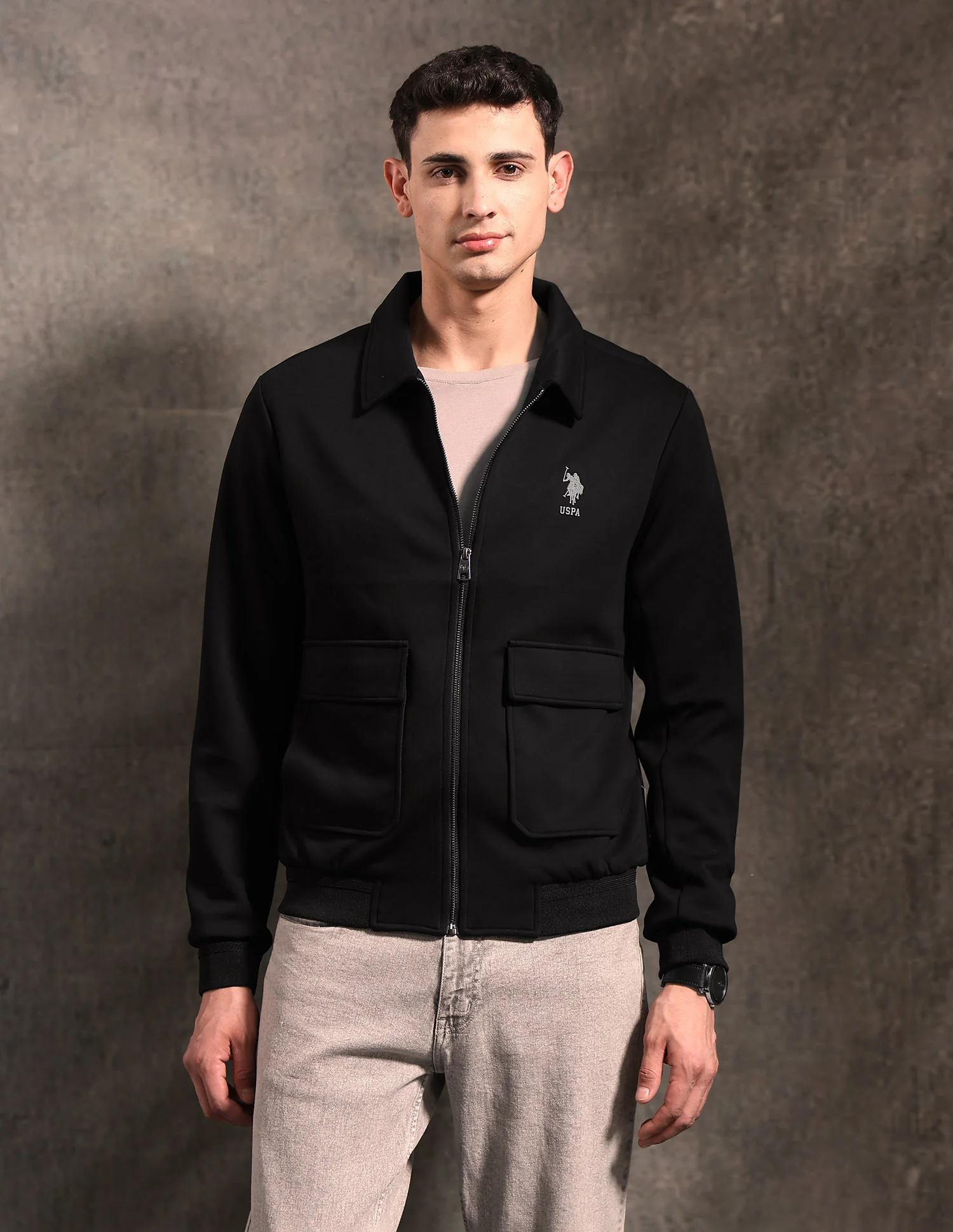 Regular Fit Black & Gold Jacket - Image 6