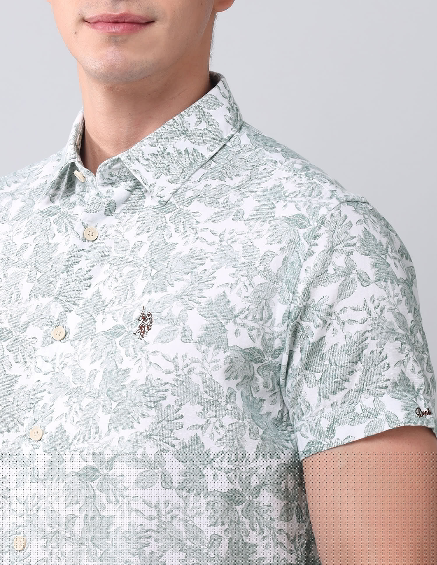 Regular Fit Dobby Printed Shirt - Image 7