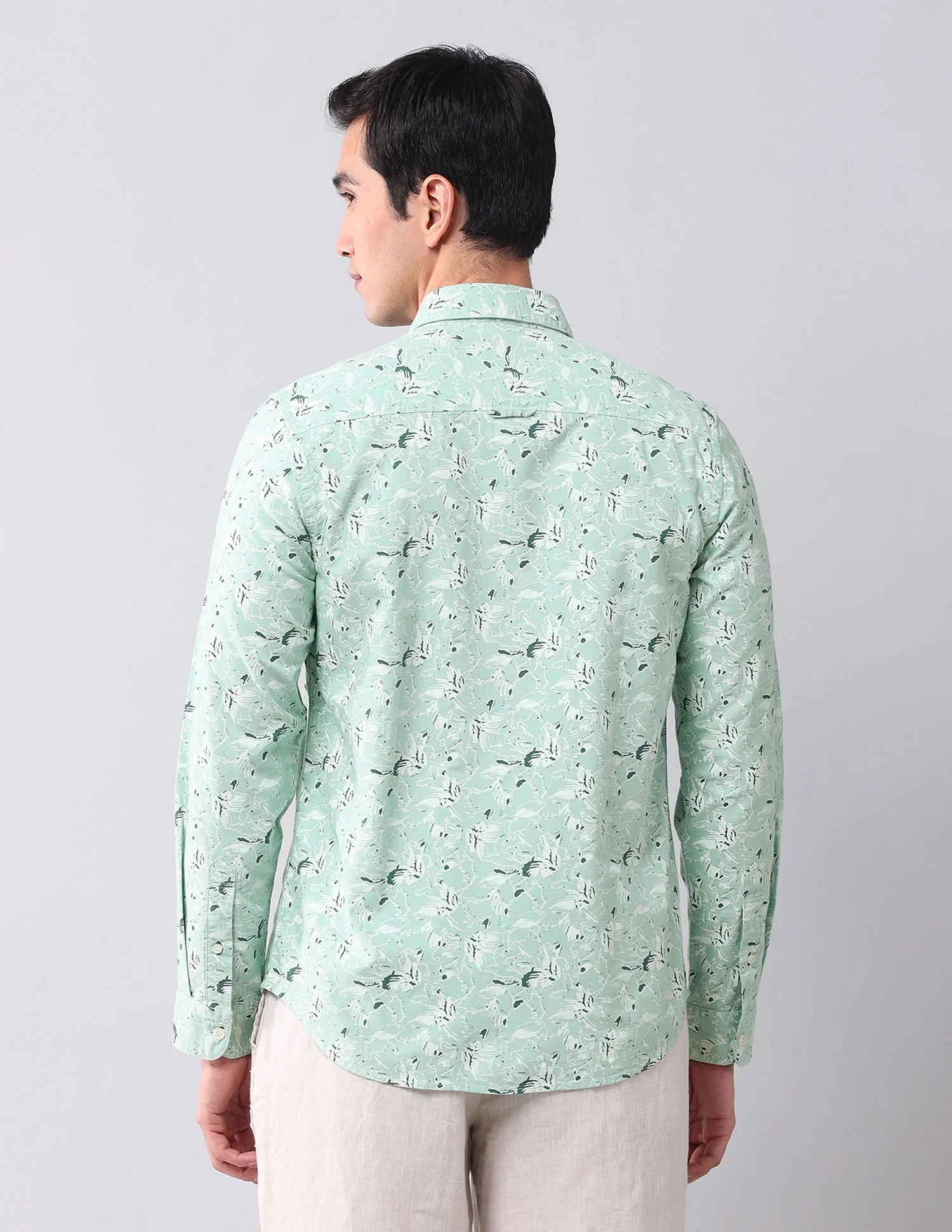 Regular Fit Dobby Printed Shirt - Image 5