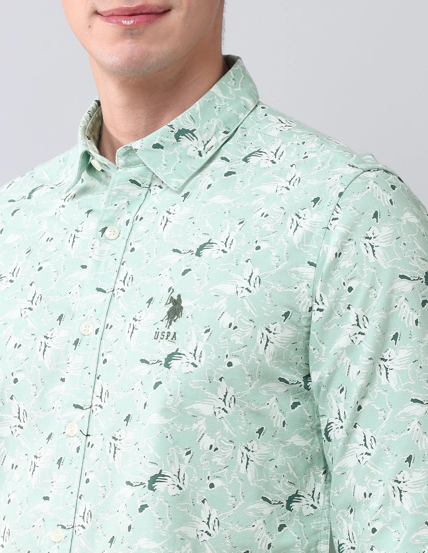 Regular Fit Dobby Printed Shirt - Image 7