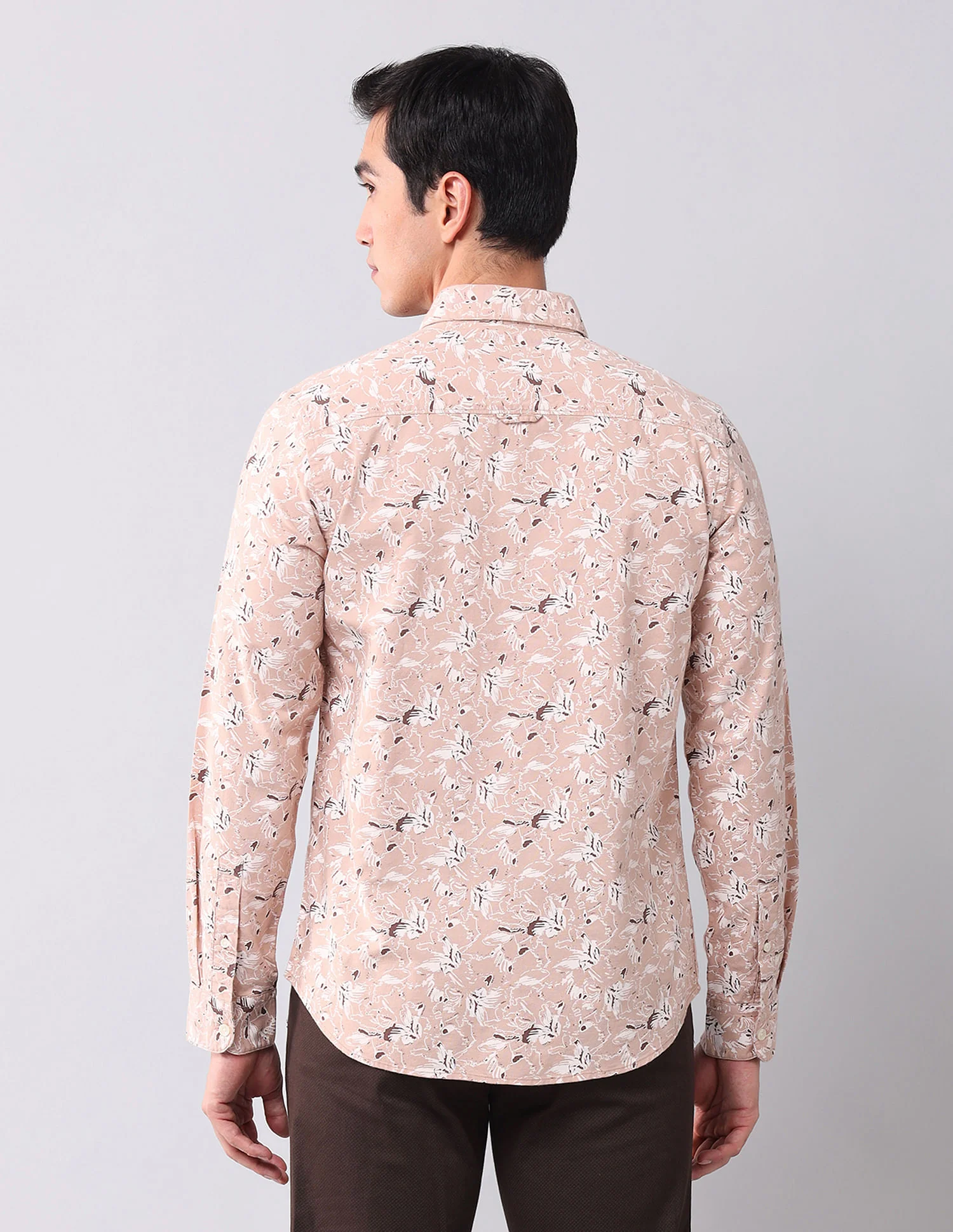 Regular Fit Dobby Printed Shirt - Image 5