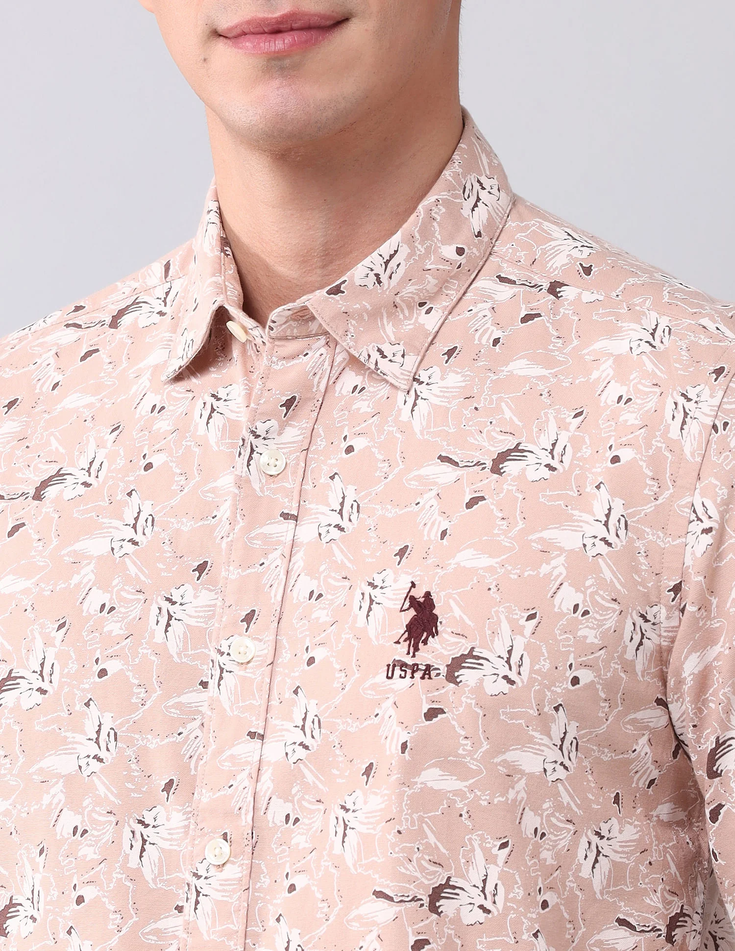 Regular Fit Dobby Printed Shirt - Image 7