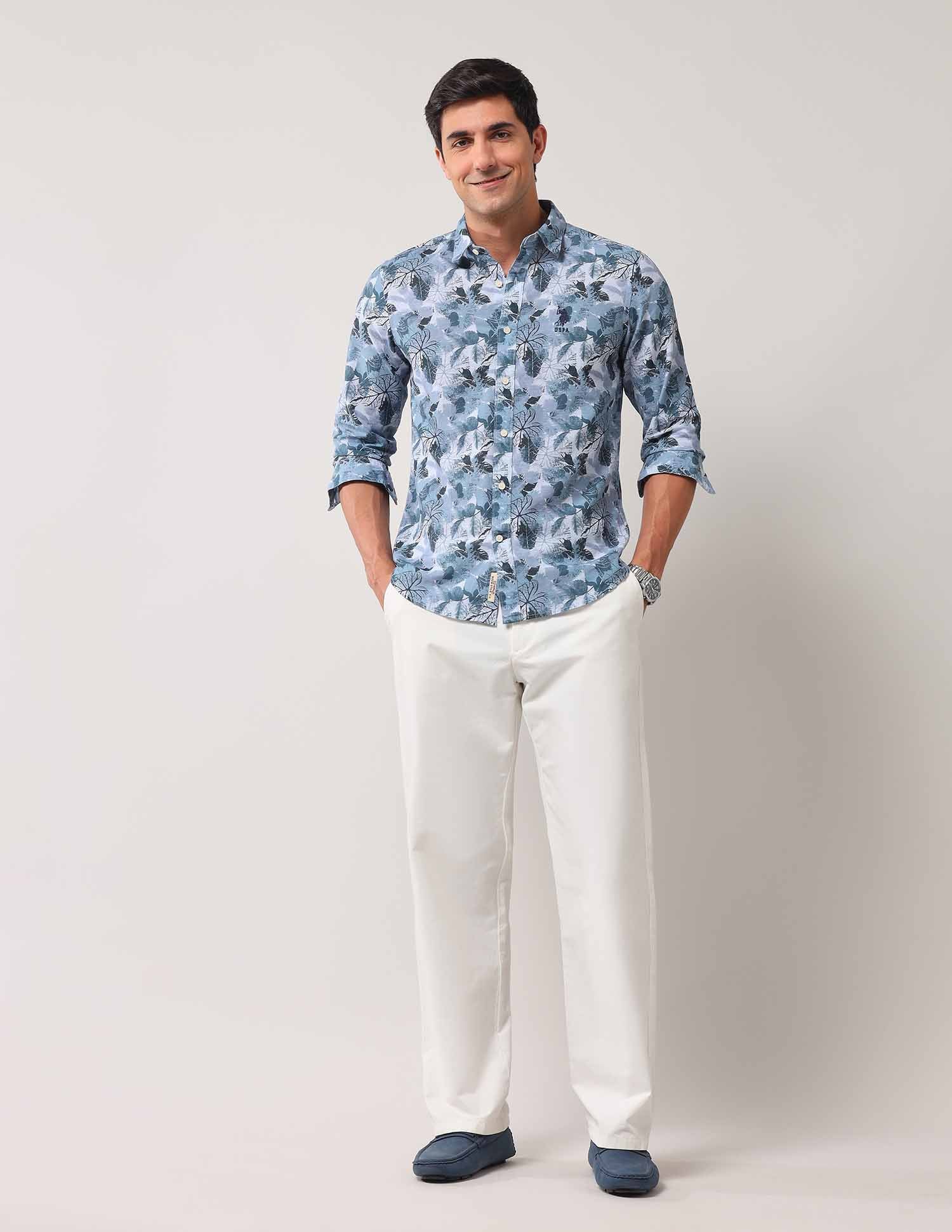 Regular Fit Floral Printed Shirt - Image 3