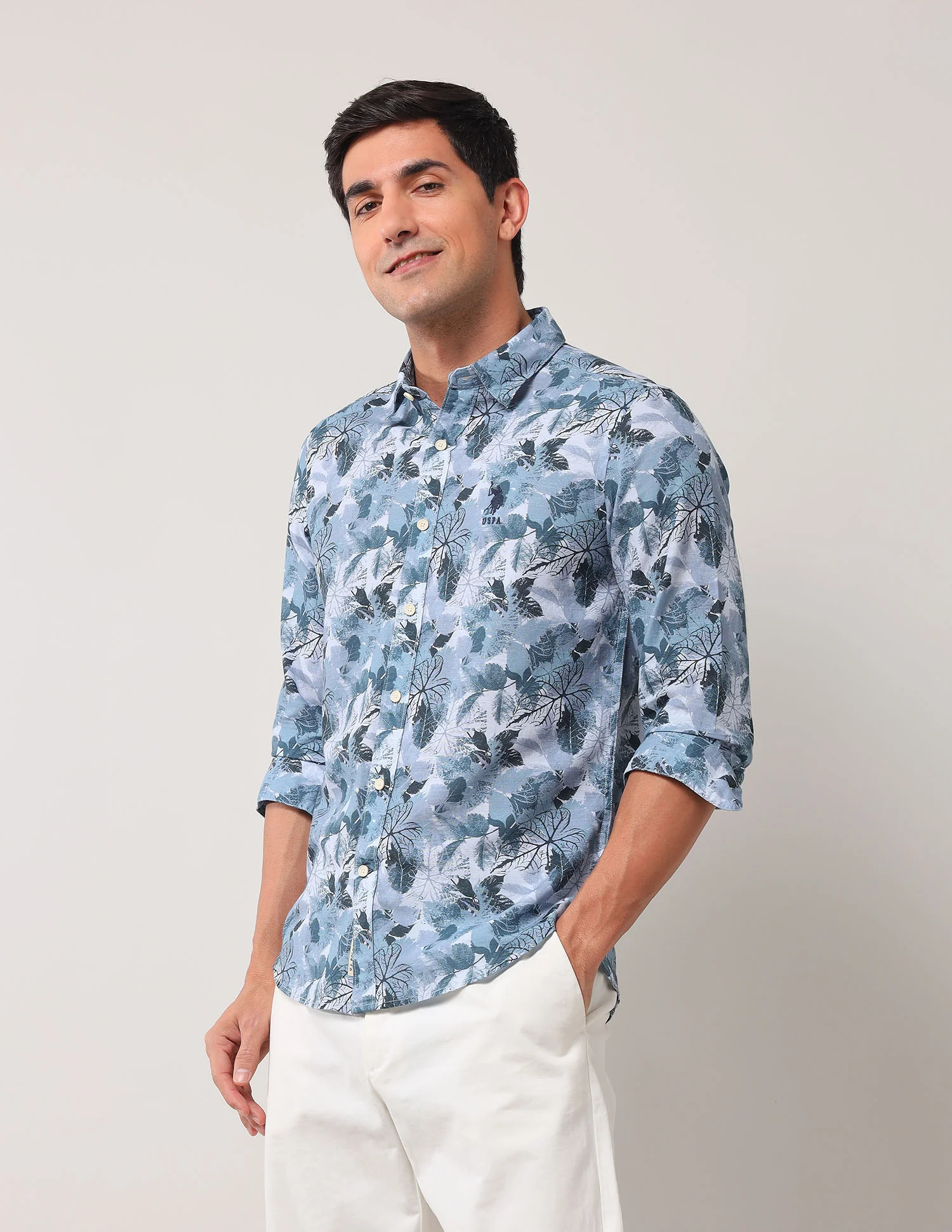Regular Fit Floral Printed Shirt - Image 4