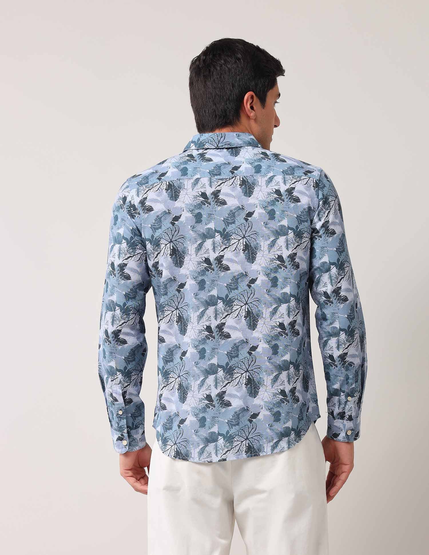 Regular Fit Floral Printed Shirt - Image 5