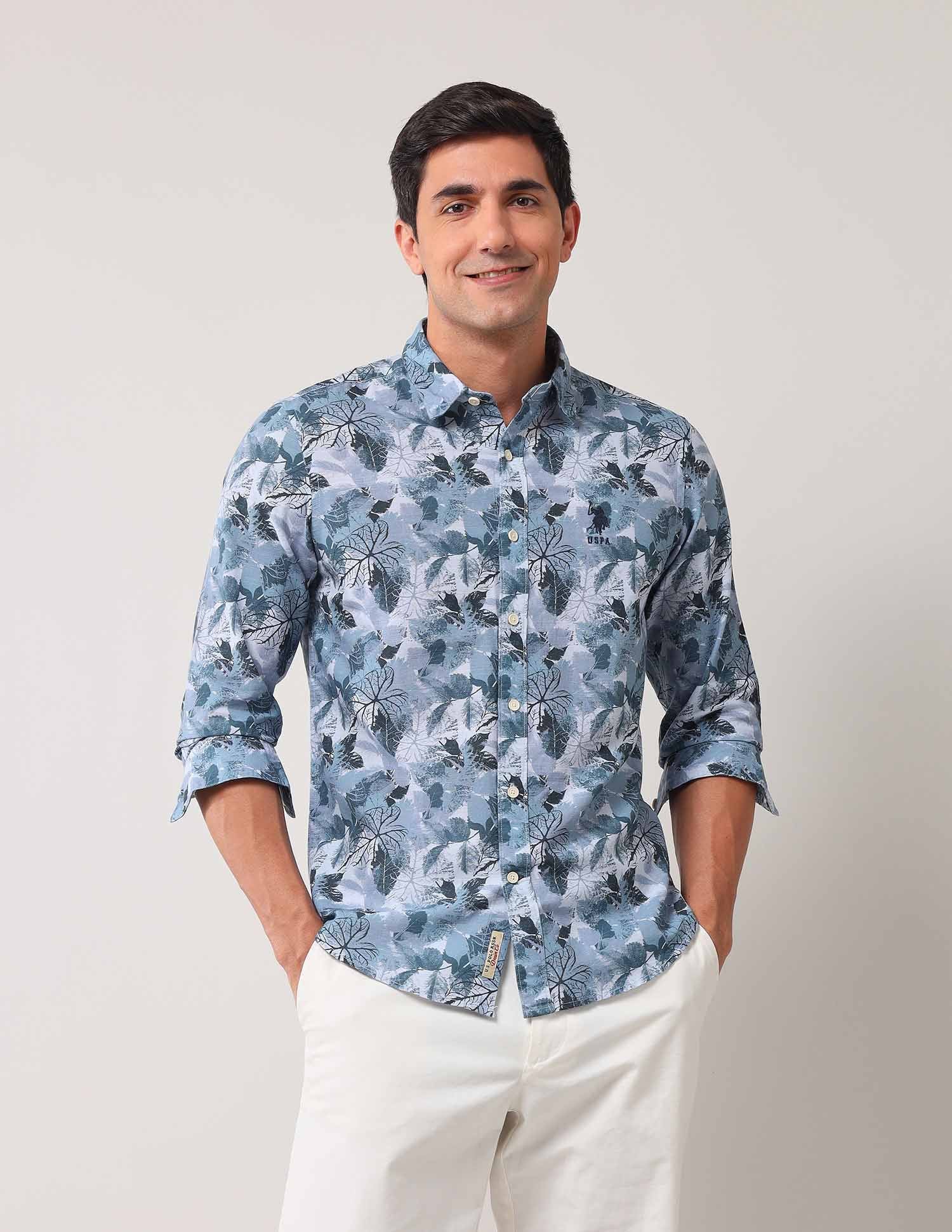 Regular Fit Floral Printed Shirt - Image 6