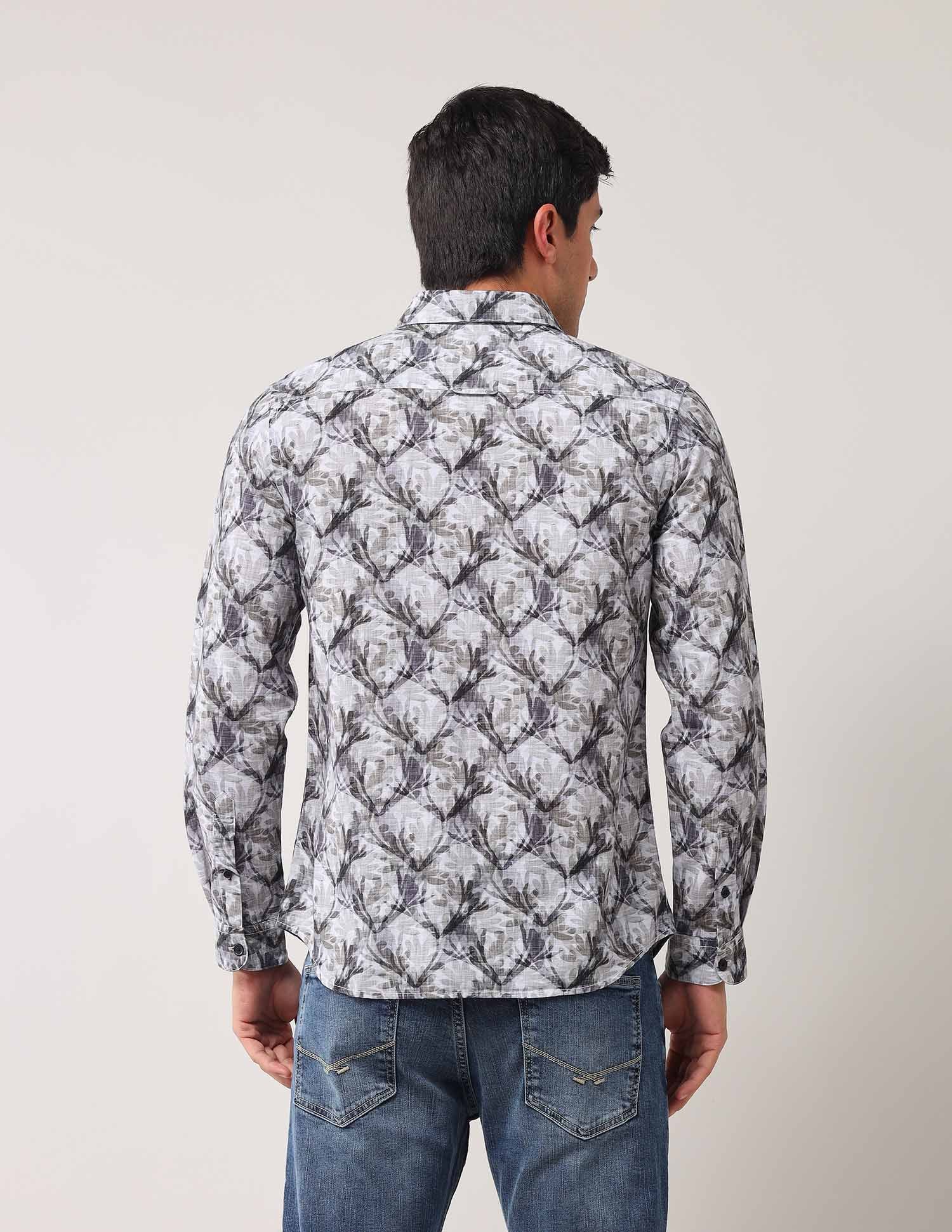 Regular Fit Floral Printed Shirt - Image 5