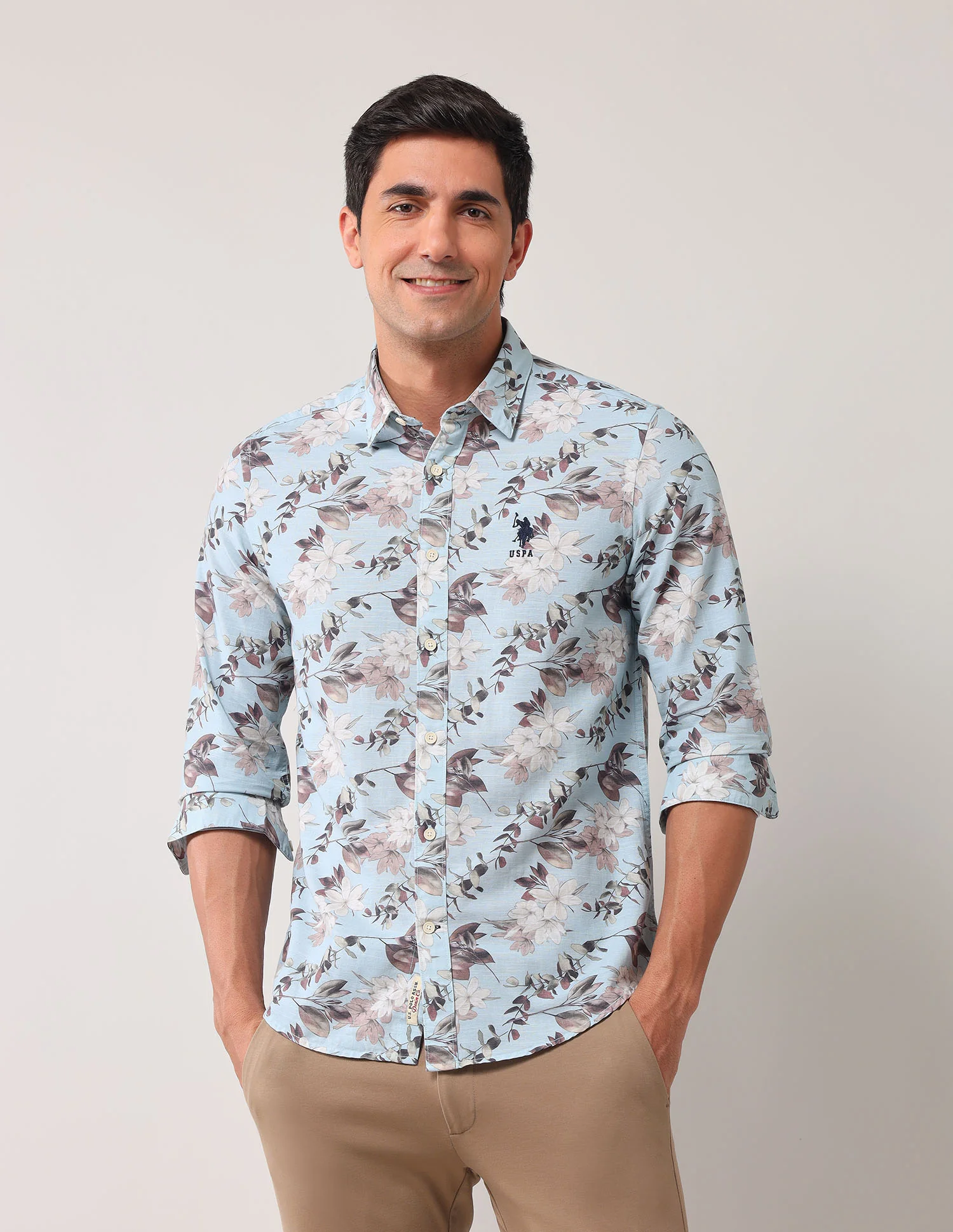 Regular Fit Floral Printed Shirt - Image 6