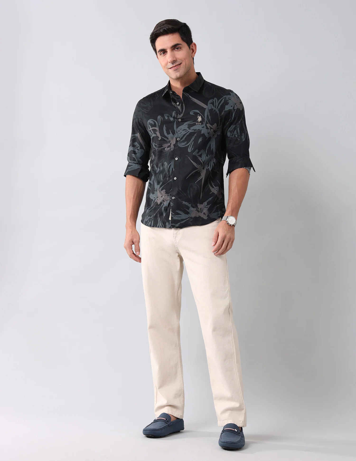 Regular Fit Floral Printed Shirt - Image 3