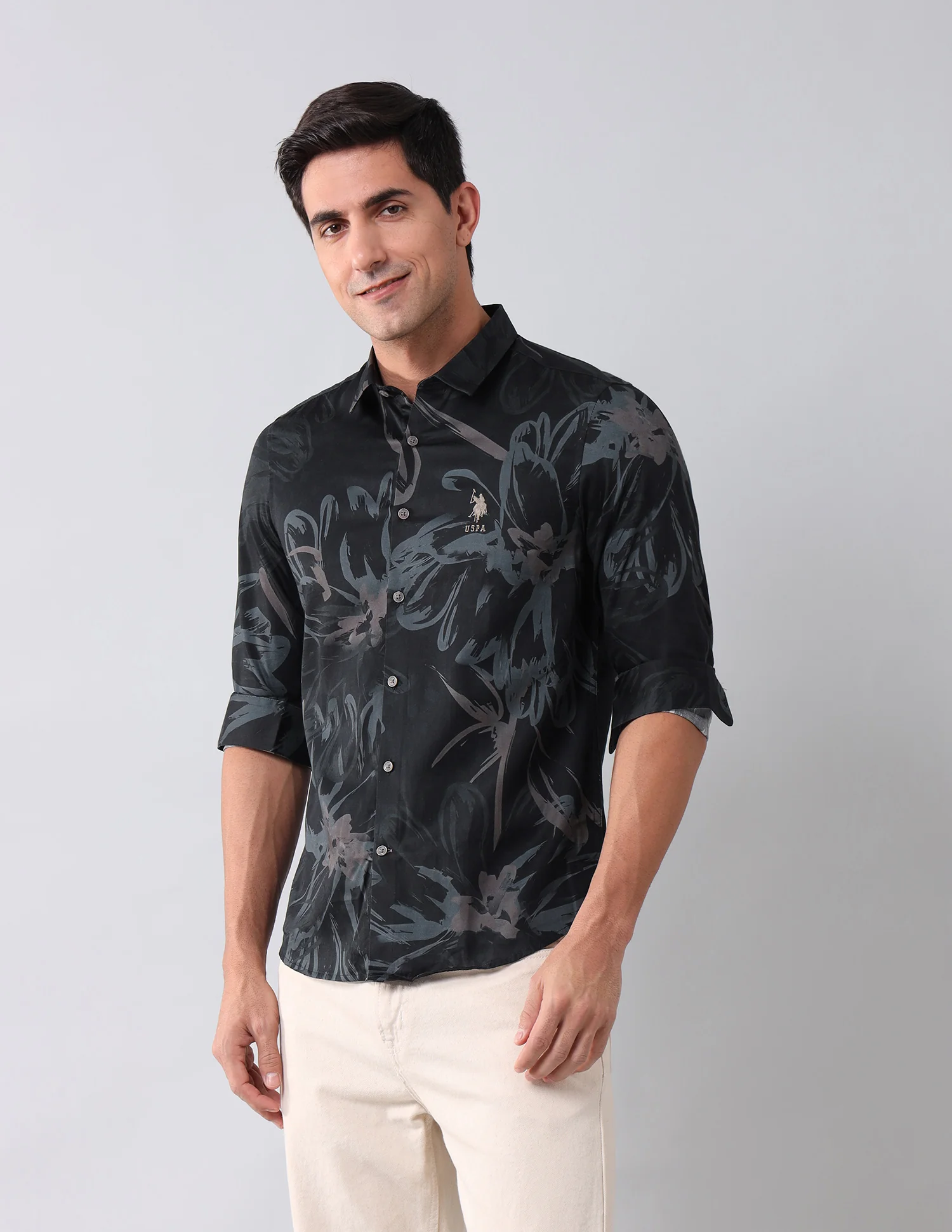 Regular Fit Floral Printed Shirt - Image 4