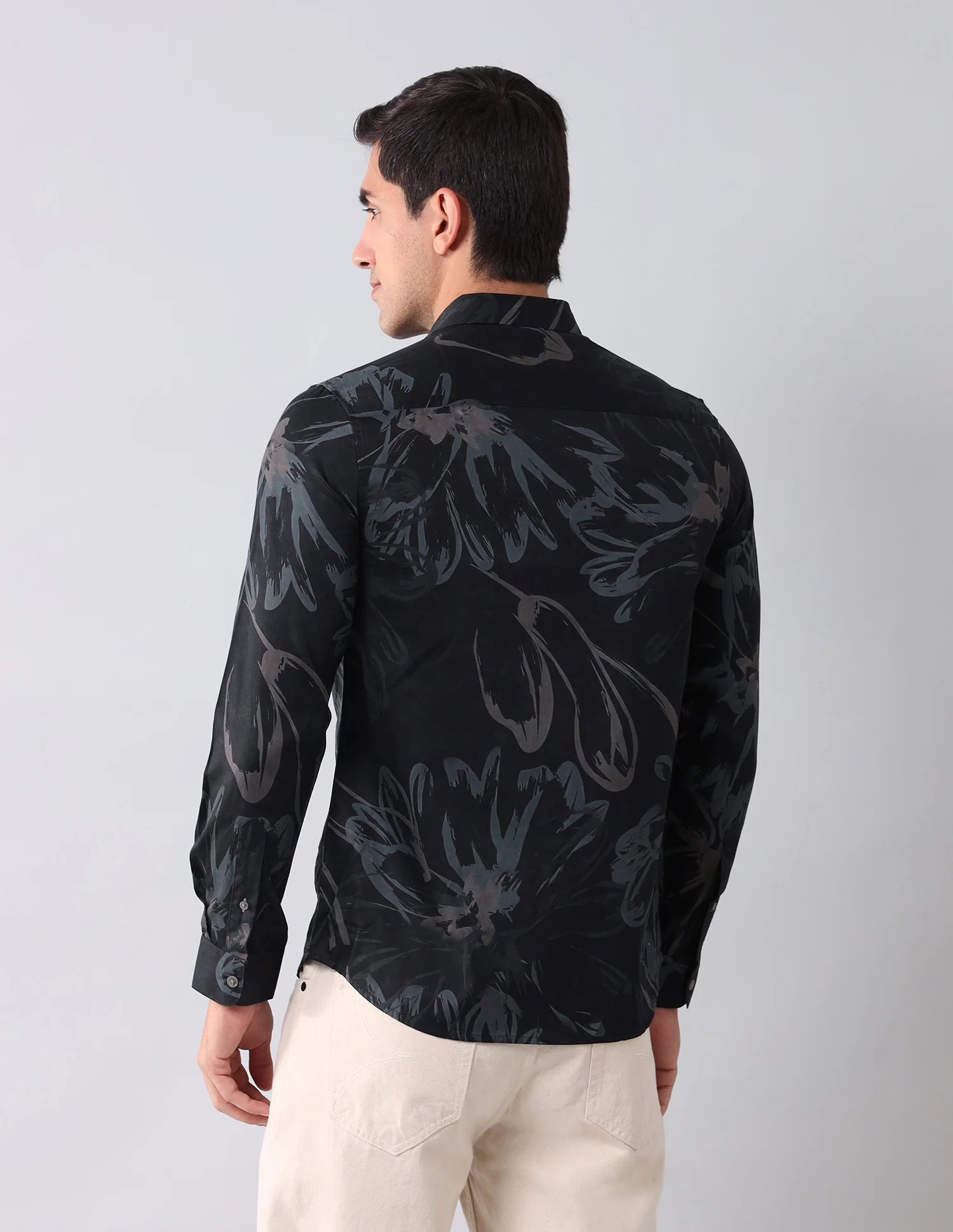 Regular Fit Floral Printed Shirt - Image 5