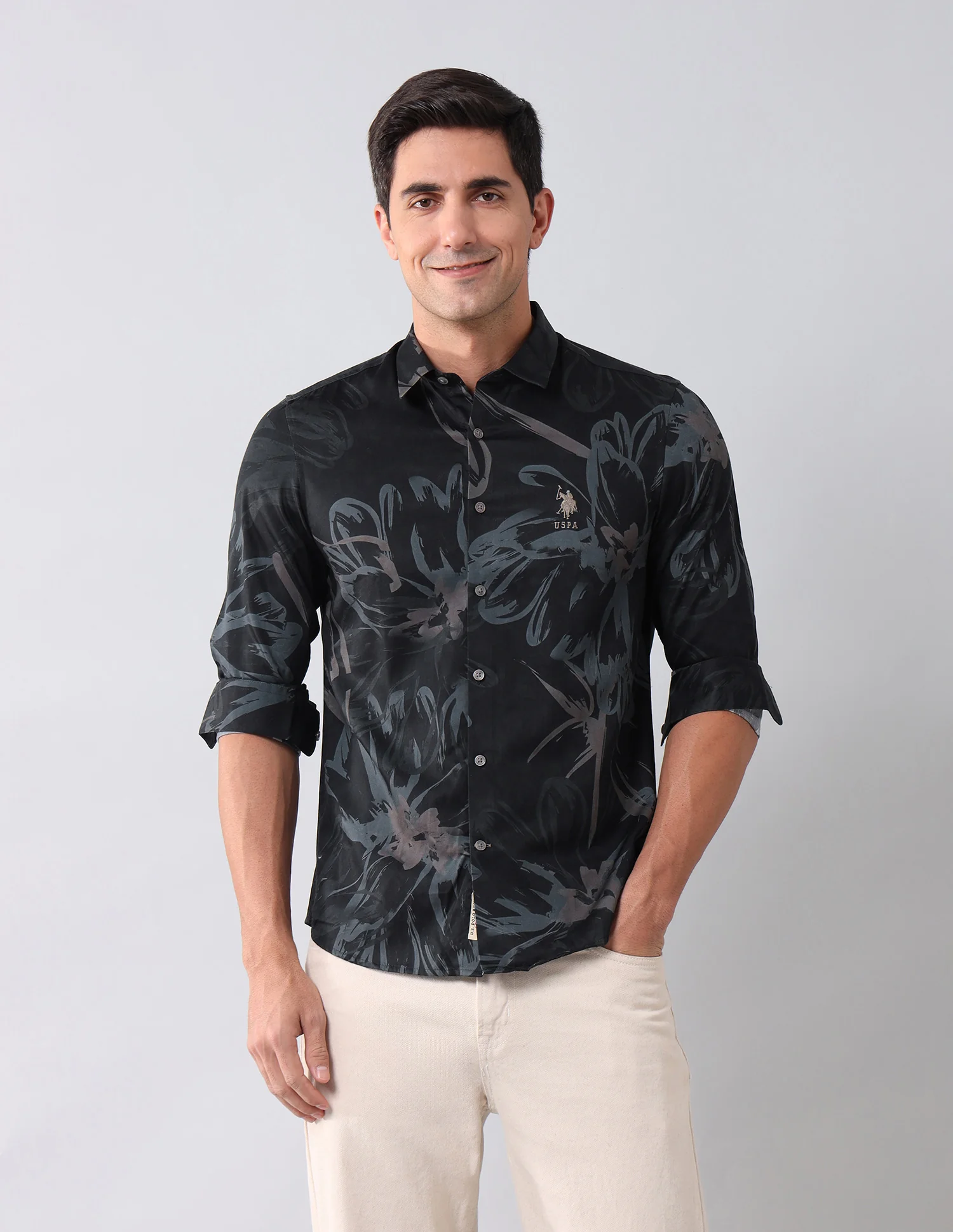 Regular Fit Floral Printed Shirt - Image 6