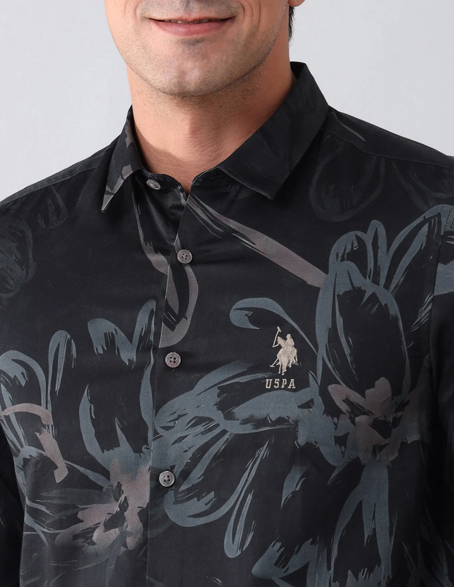 Regular Fit Floral Printed Shirt - Image 7
