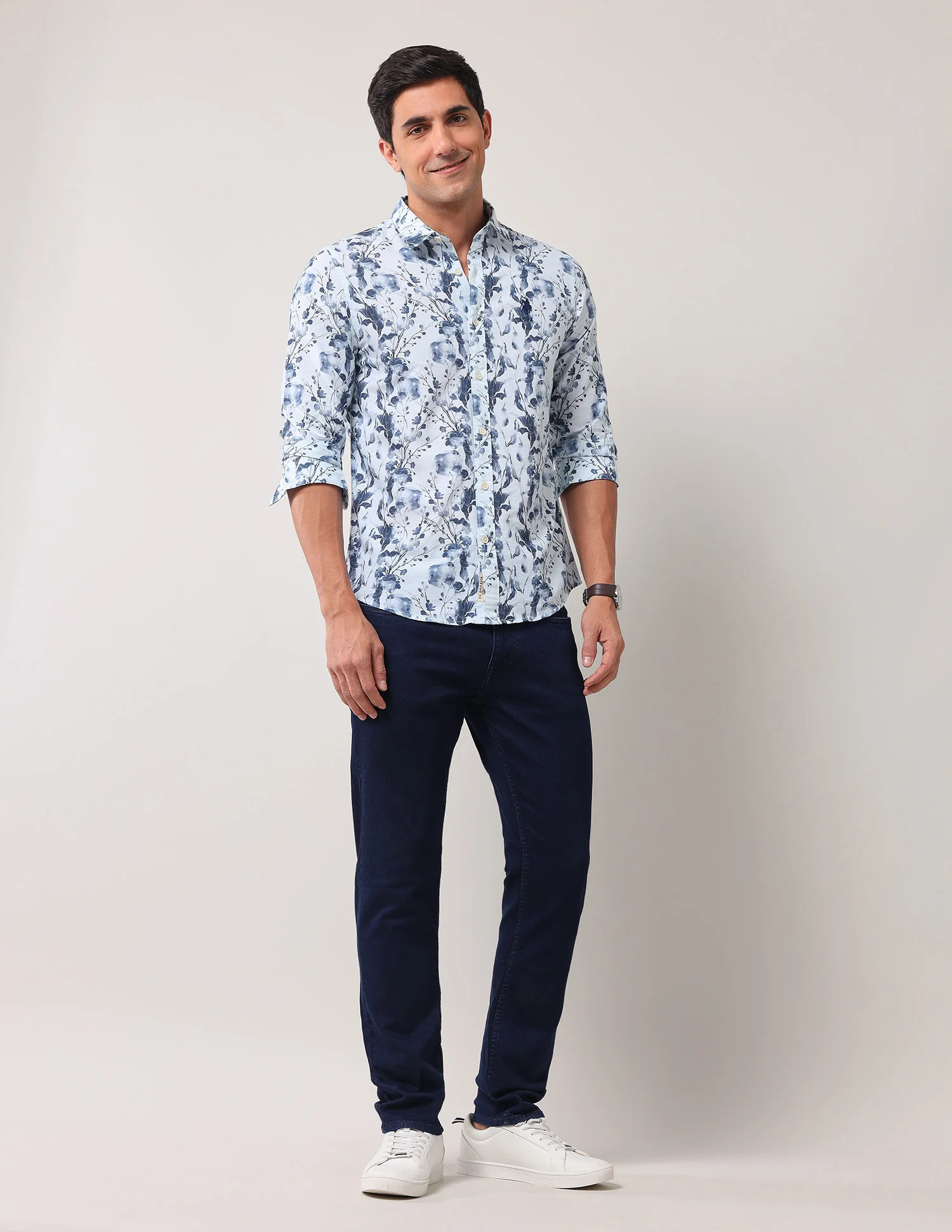 Regular Fit Floral Printed Shirt - Image 3