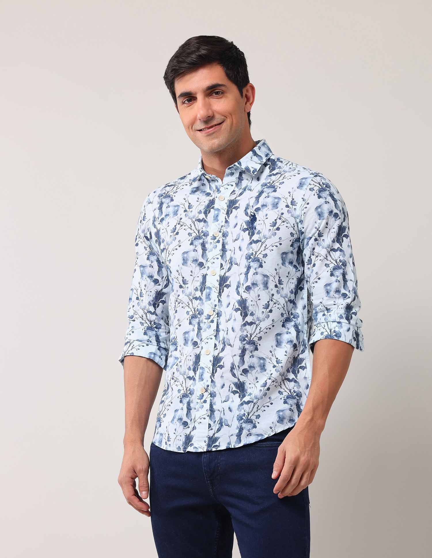 Regular Fit Floral Printed Shirt - Image 4