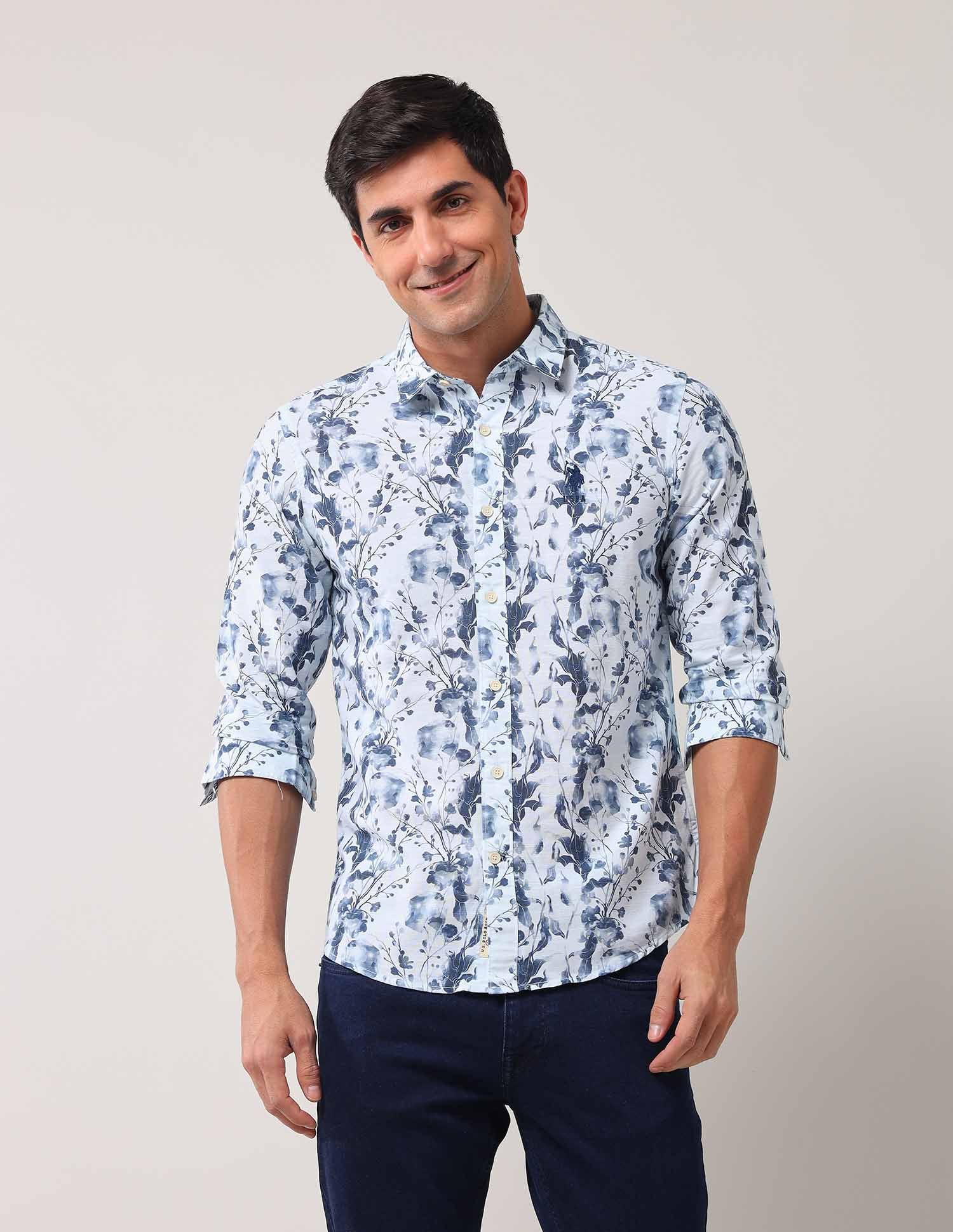 Regular Fit Floral Printed Shirt - Image 6