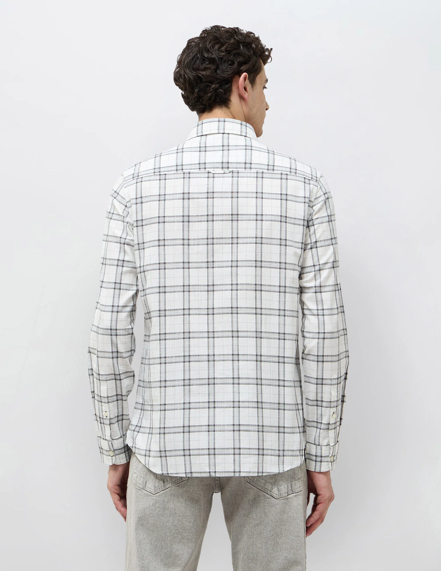 Regular Fit Grid Tattersall Checked Shirt - Image 5