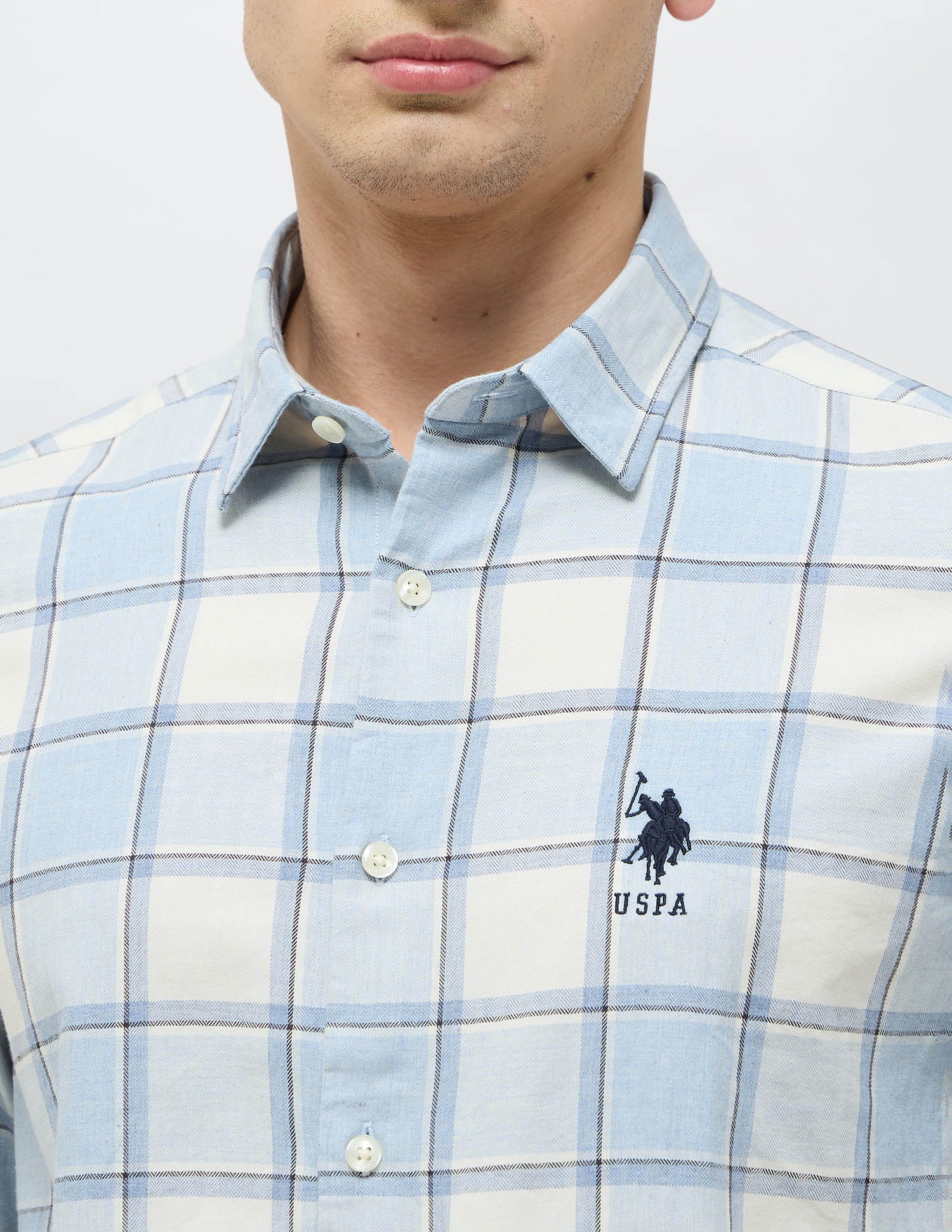 Regular Fit Grid Tattersall Checked Shirt - Image 7