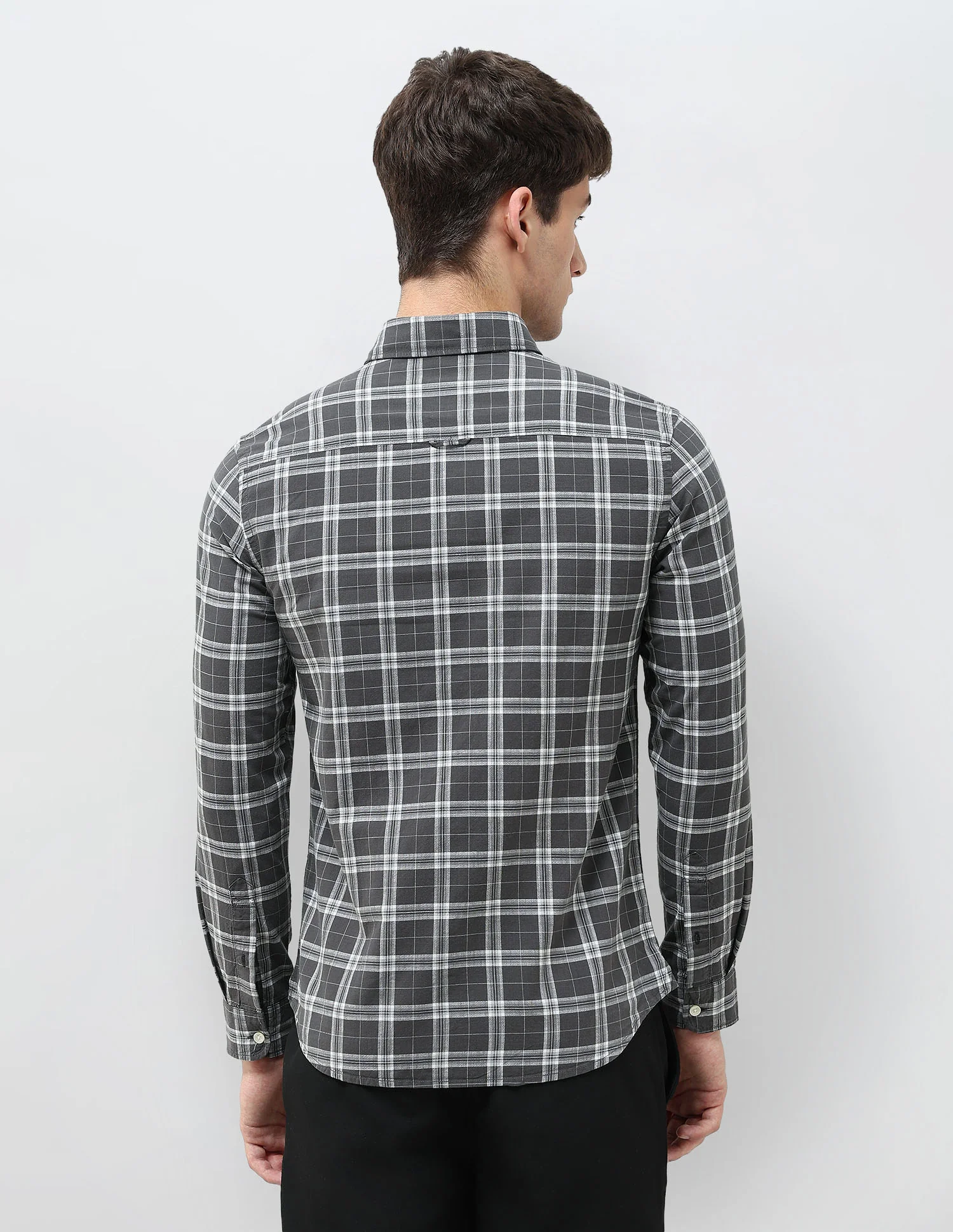 Regular Fit Grid Tattersall Checked Shirt - Image 5
