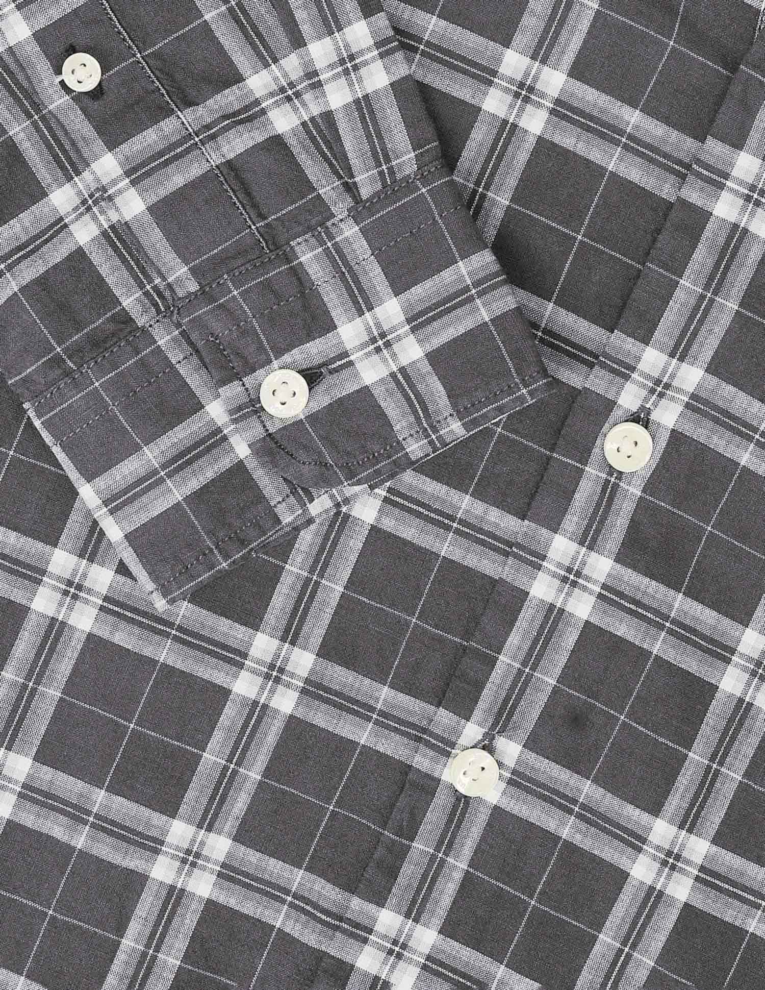 Regular Fit Grid Tattersall Checked Shirt - Image 8