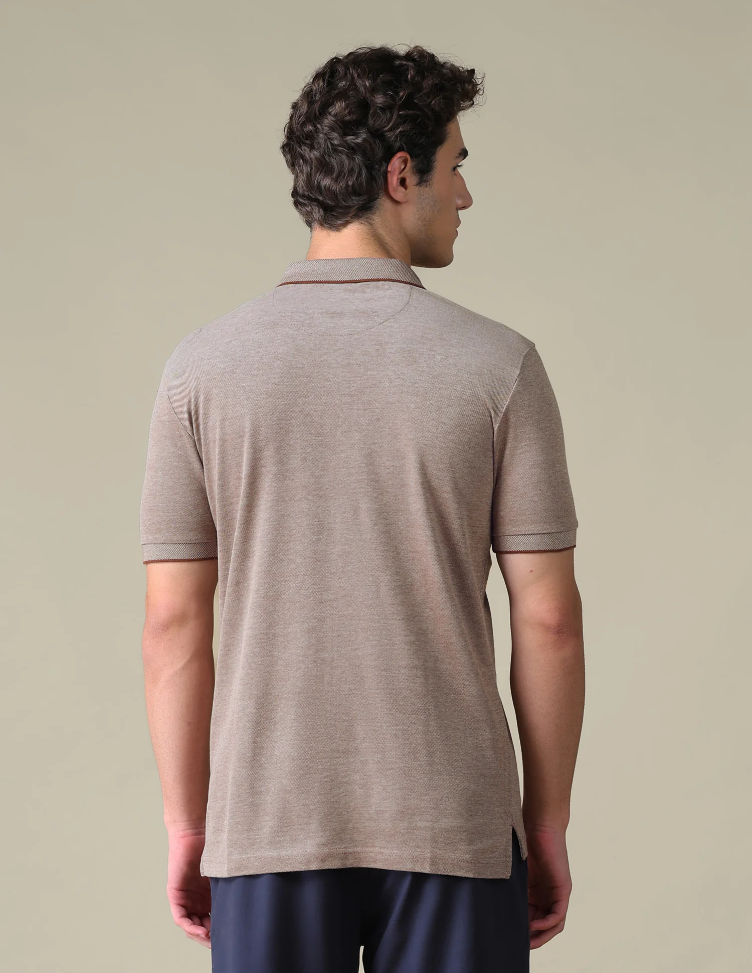 Regular Fit Heathered Polo Shirt - Image 5