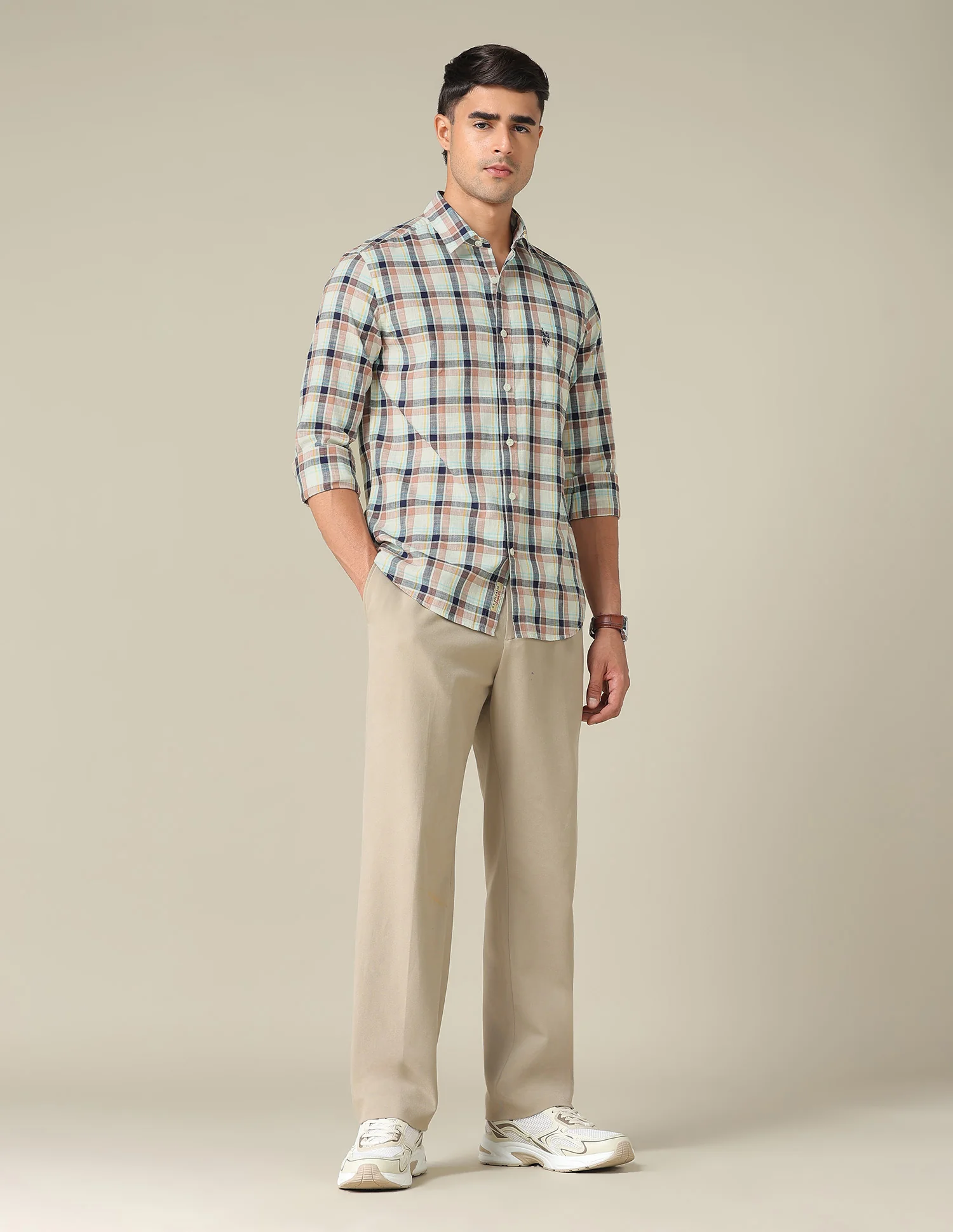 Regular Fit Plaid Checked Shirt - Image 3