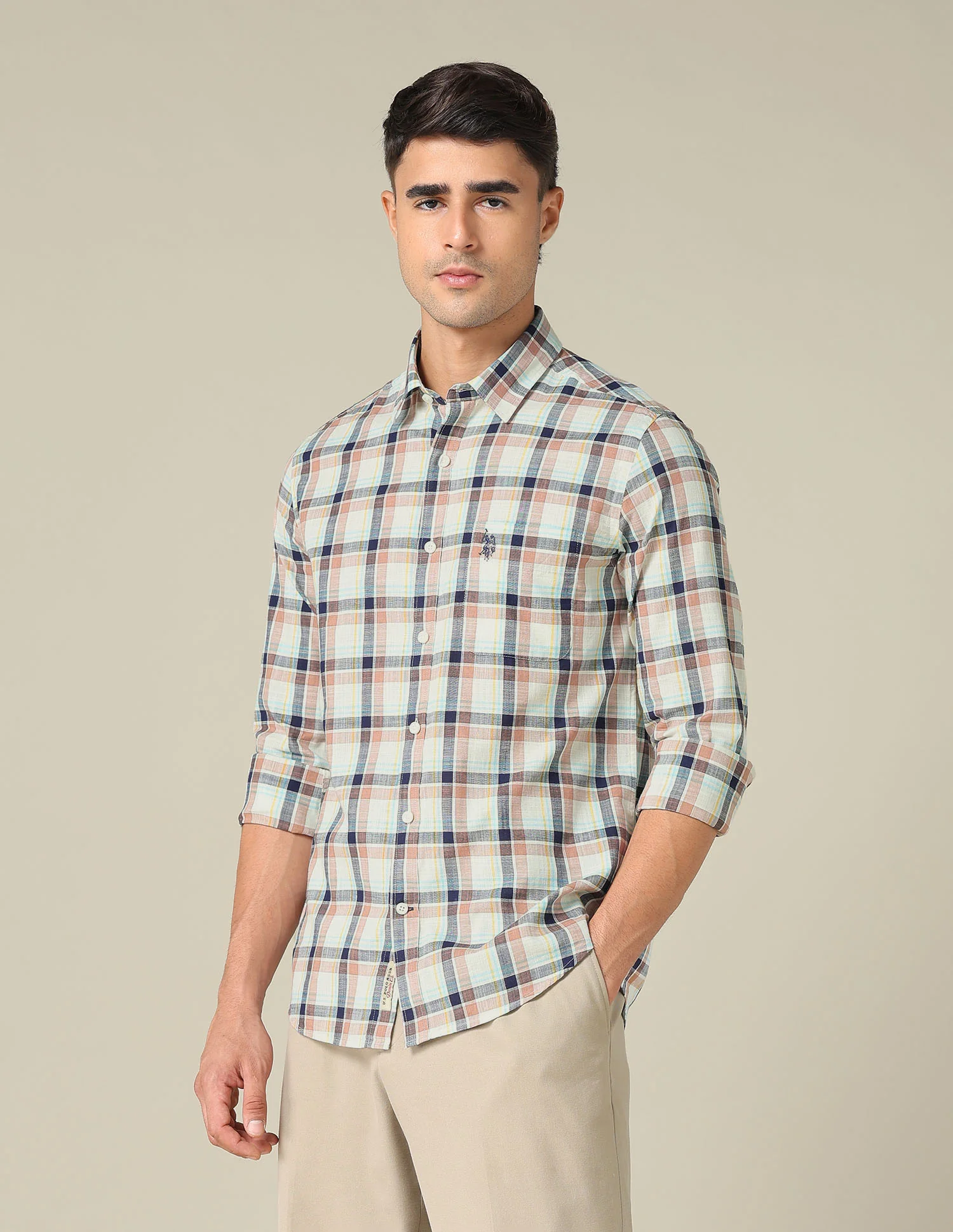 Regular Fit Plaid Checked Shirt - Image 4