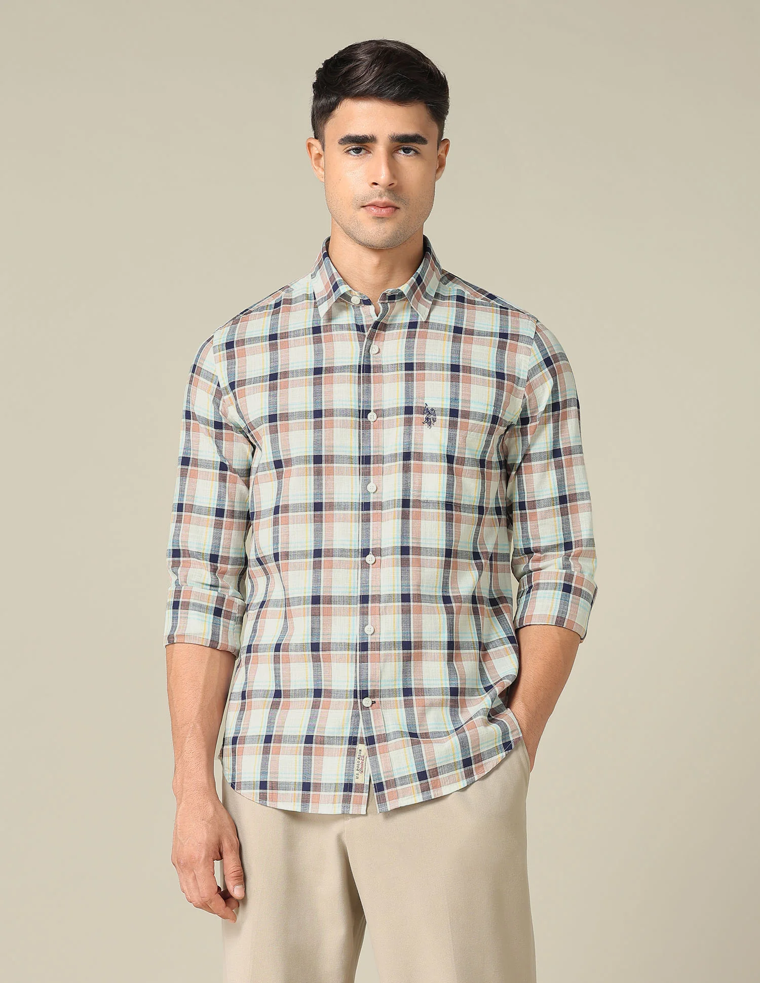 Regular Fit Plaid Checked Shirt - Image 6