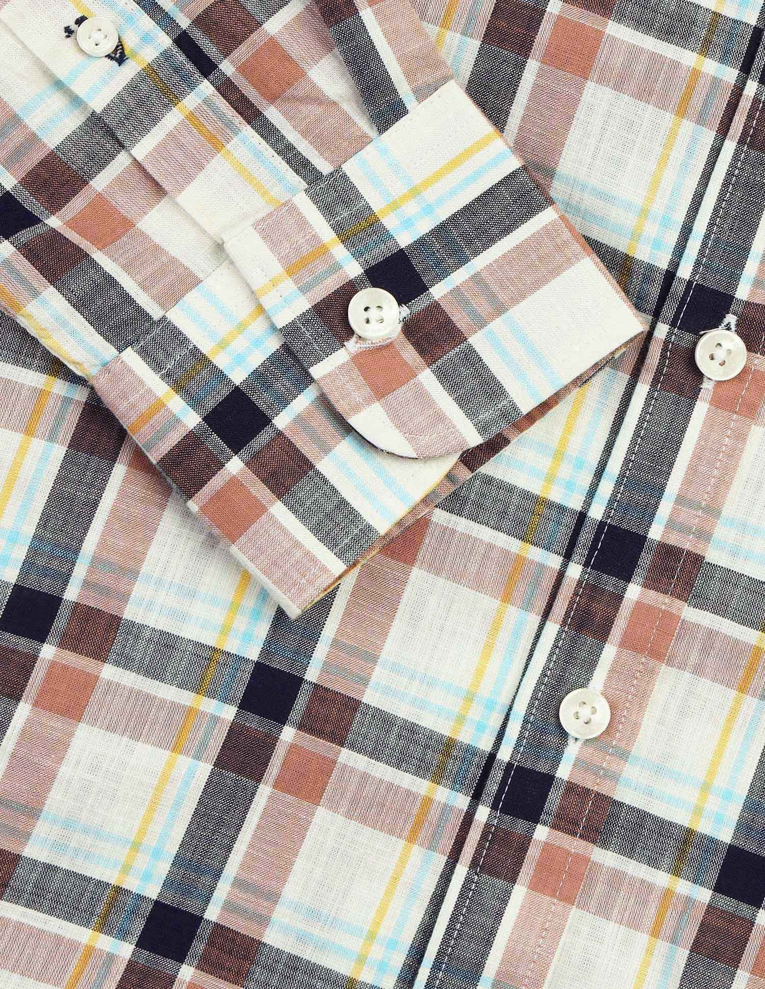 Regular Fit Plaid Checked Shirt - Image 8