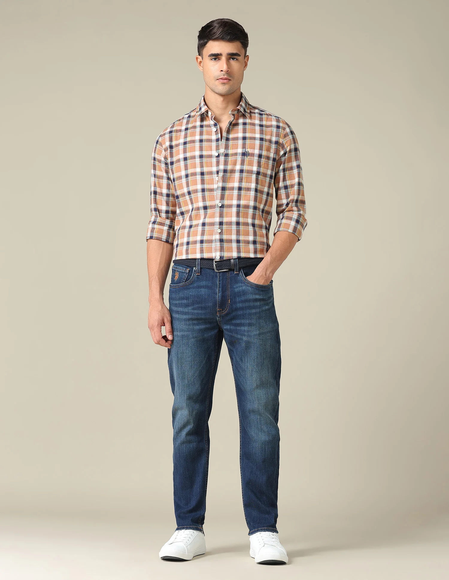 Regular Fit Plaid Checked Shirt - Image 3