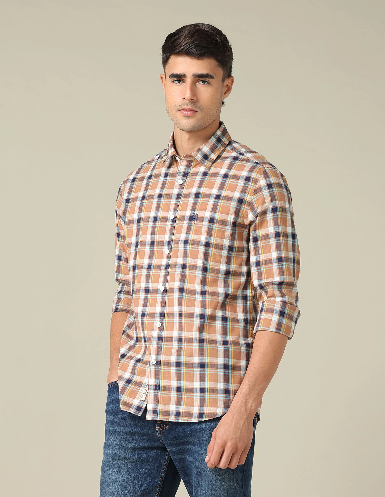 Regular Fit Plaid Checked Shirt - Image 4