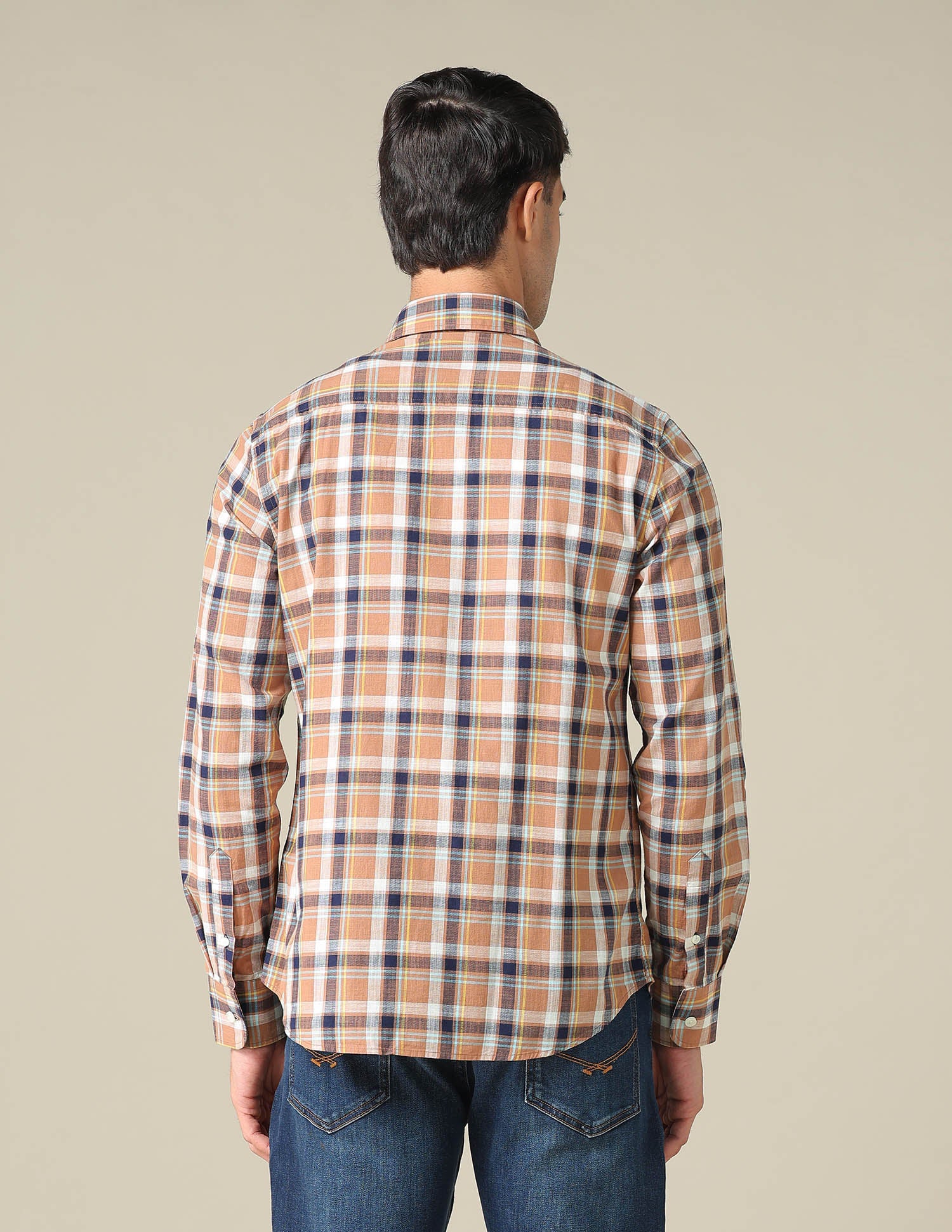 Regular Fit Plaid Checked Shirt - Image 5