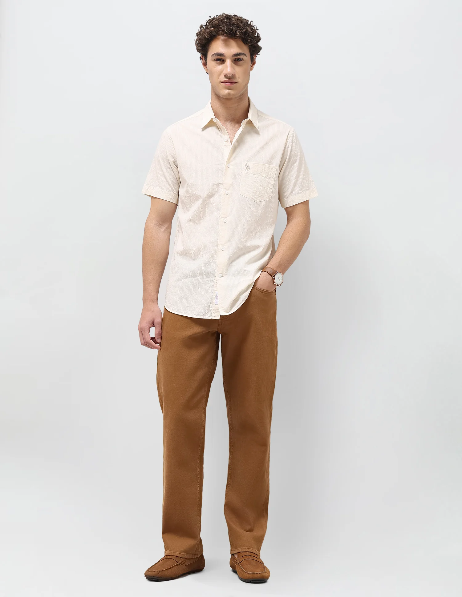 Regular Fit Seersucker Shirt - Image 3