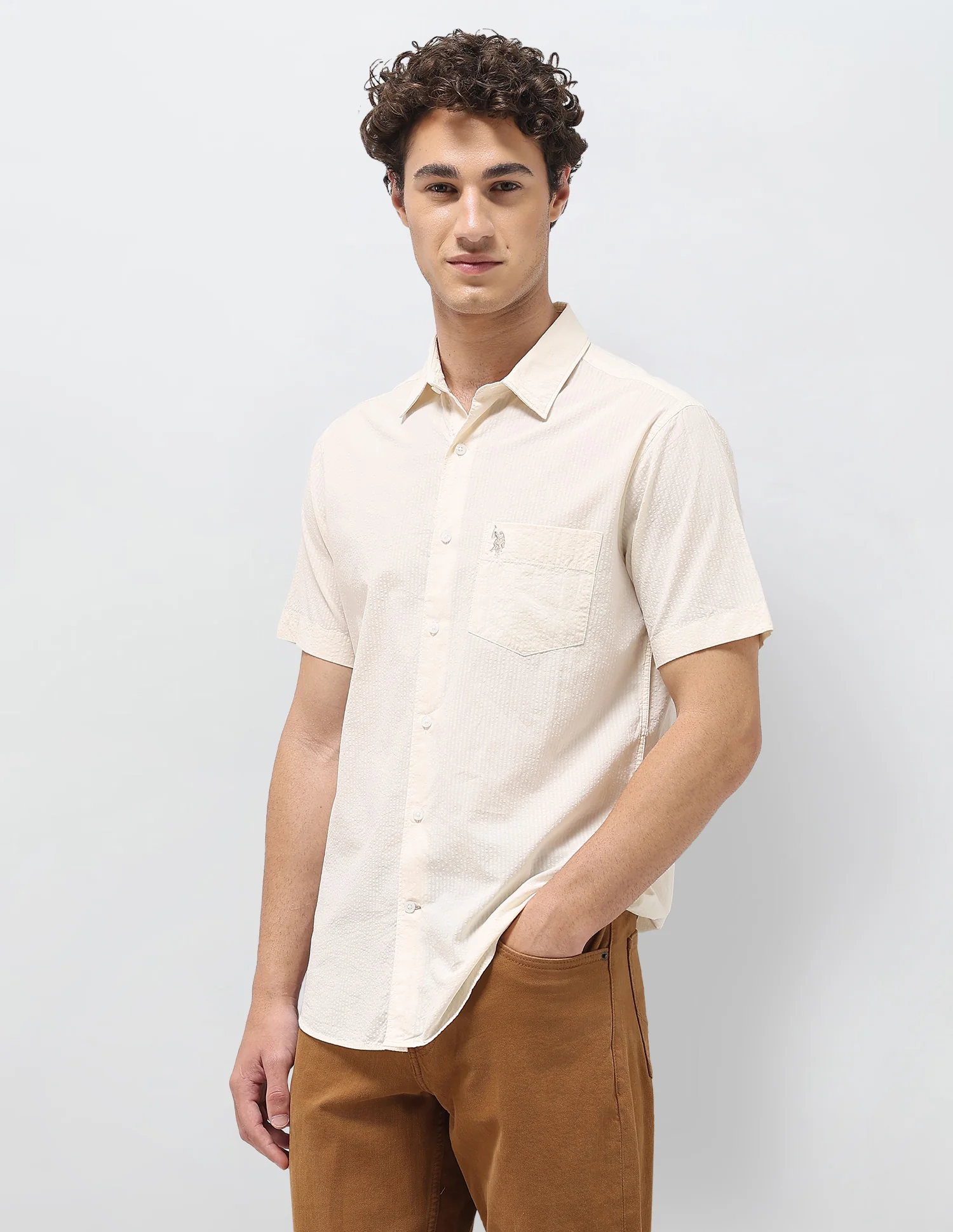 Regular Fit Seersucker Shirt - Image 4