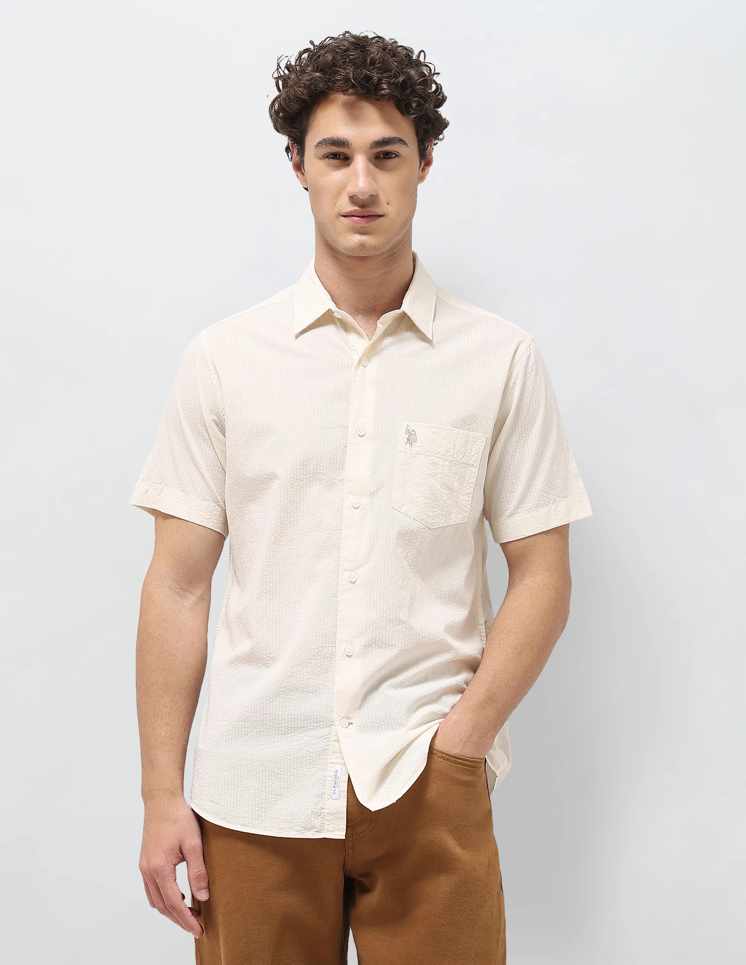 Regular Fit Seersucker Shirt - Image 6