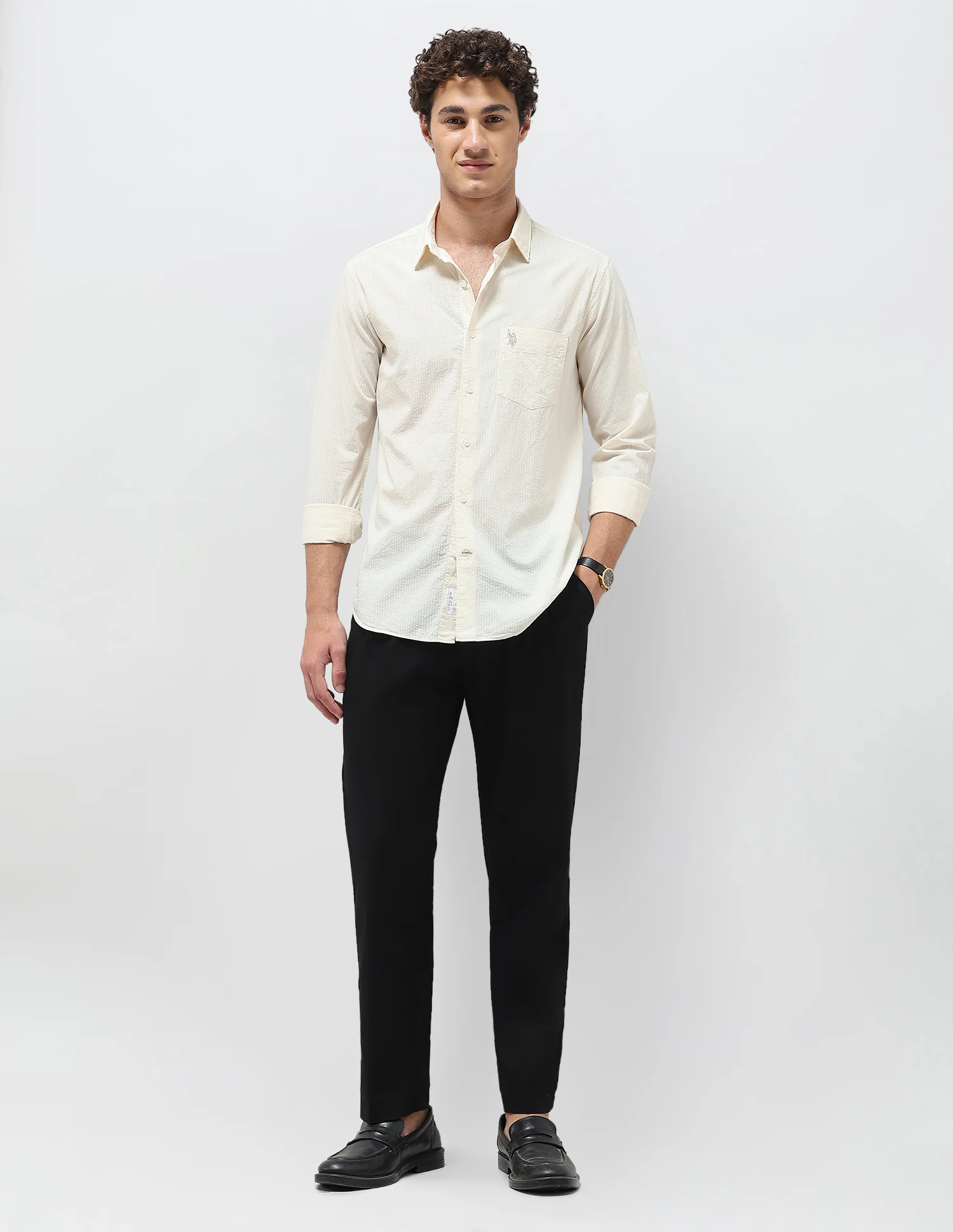 Regular Fit Seersucker Shirt - Image 3