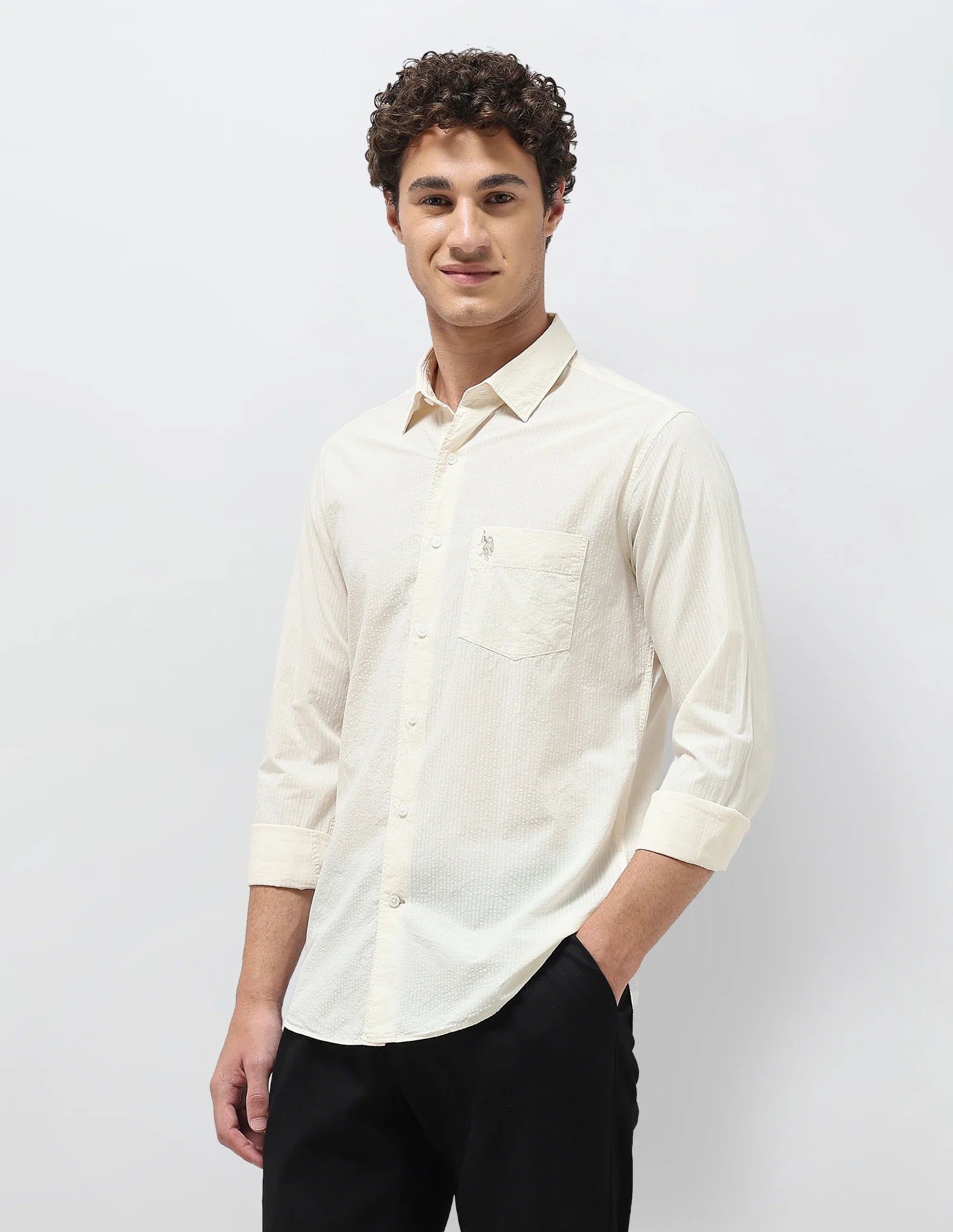 Regular Fit Seersucker Shirt - Image 4