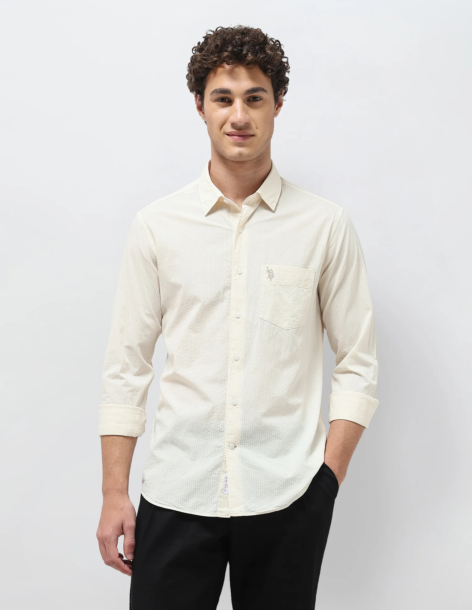 Regular Fit Seersucker Shirt - Image 6