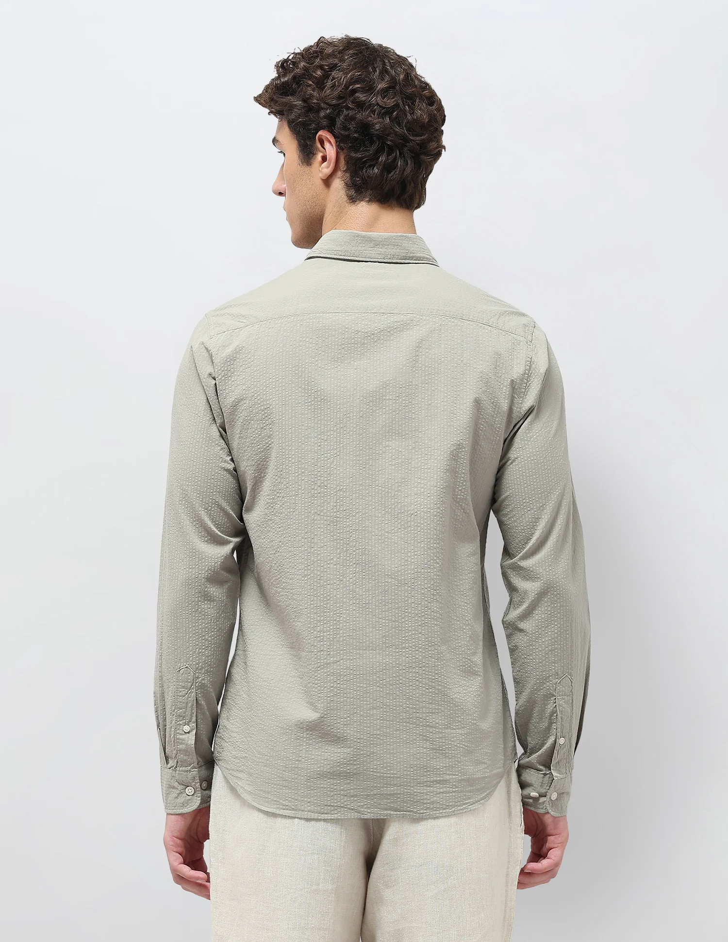 Regular Fit Seersucker Shirt - Image 5
