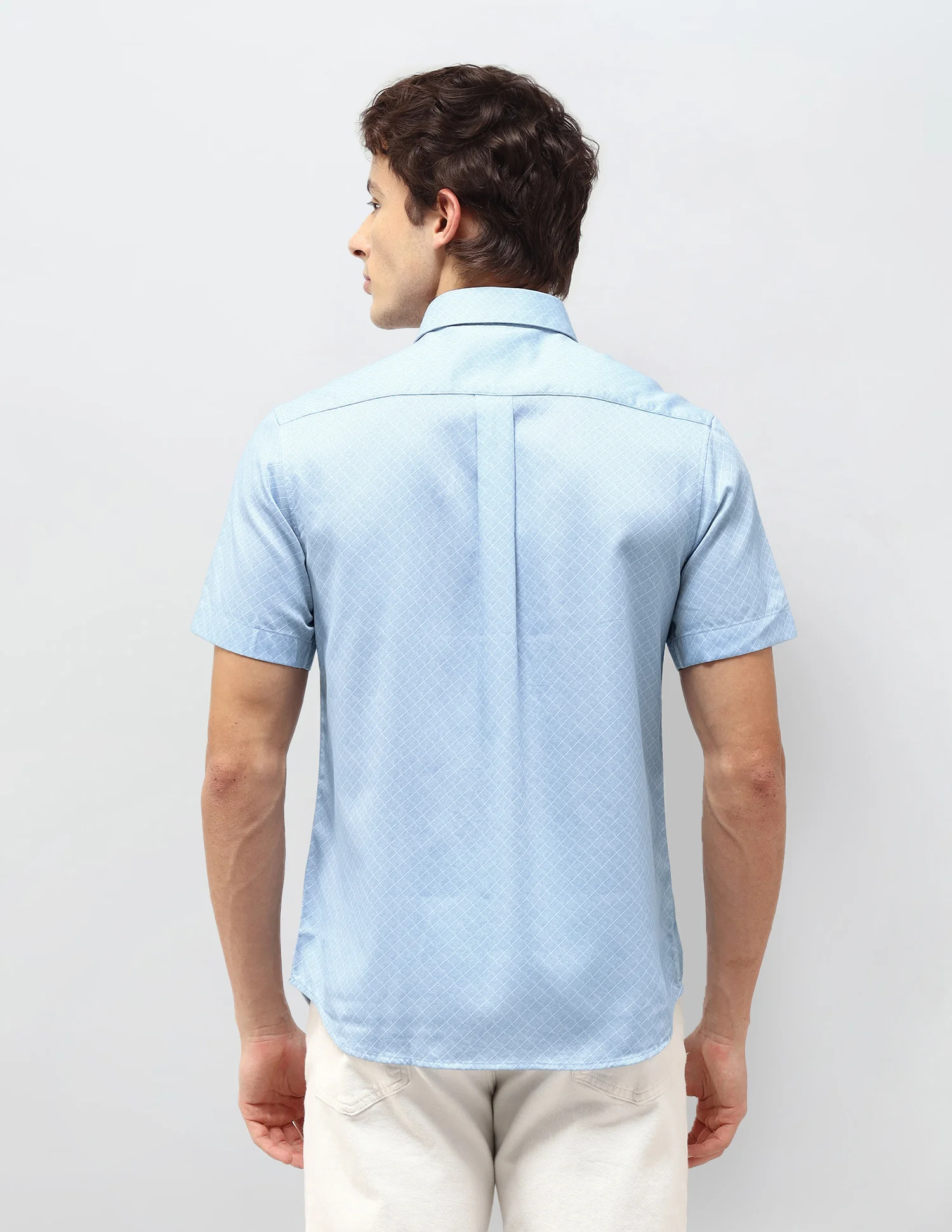 Regular Fit Self Design Geometric Shirt - Image 5