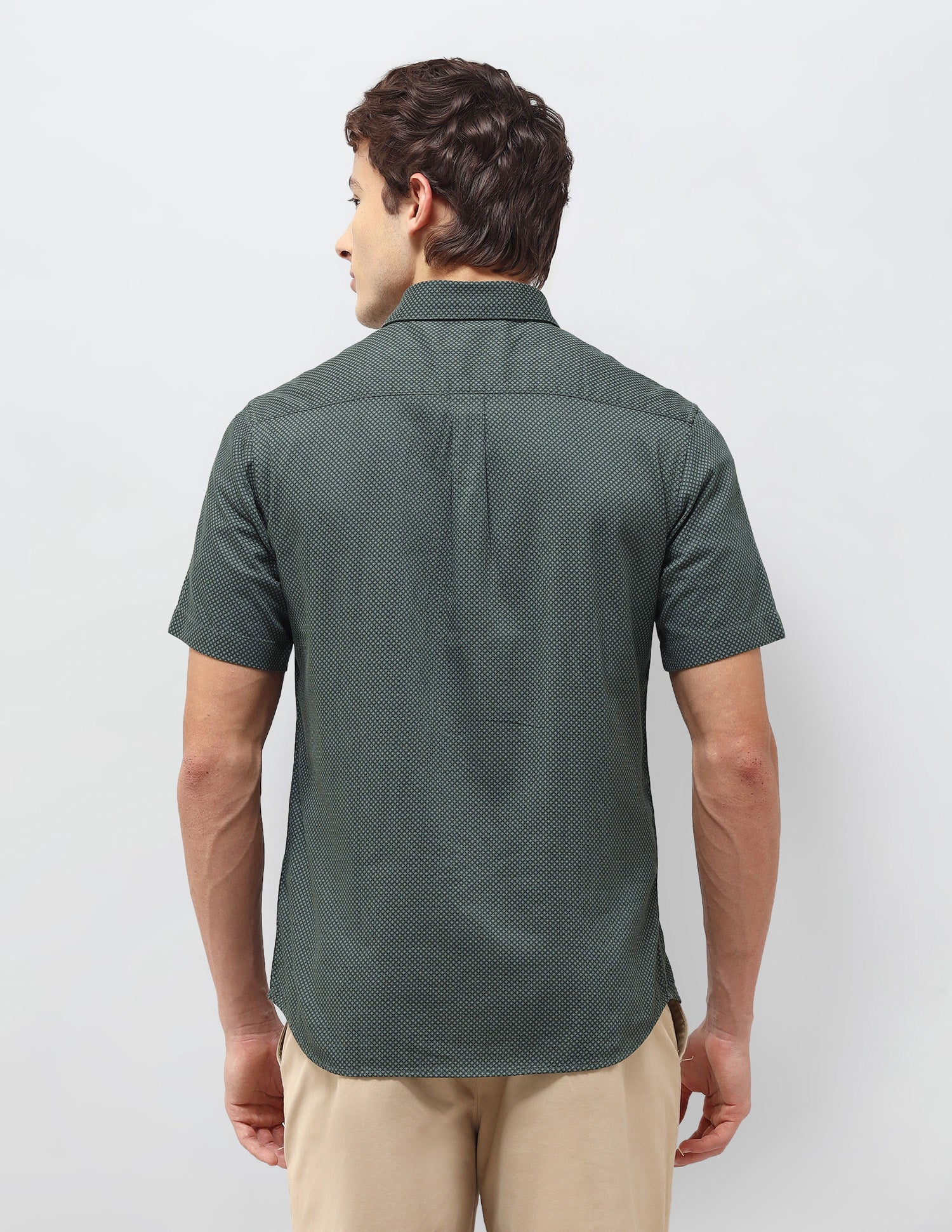 Regular Fit Self Design Geometric Shirt - Image 5