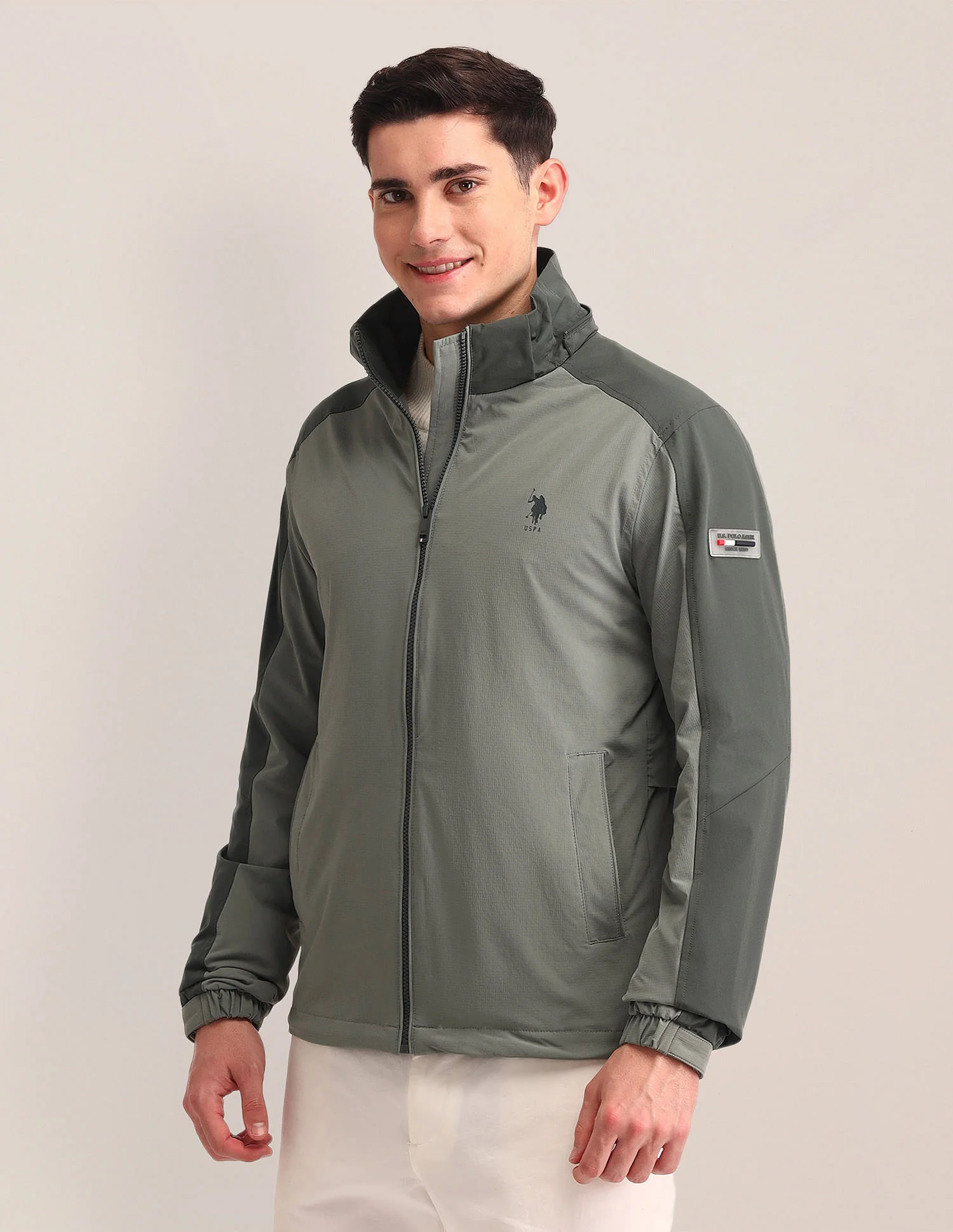 Regular Fit Solid Bomber Jacket - Image 10