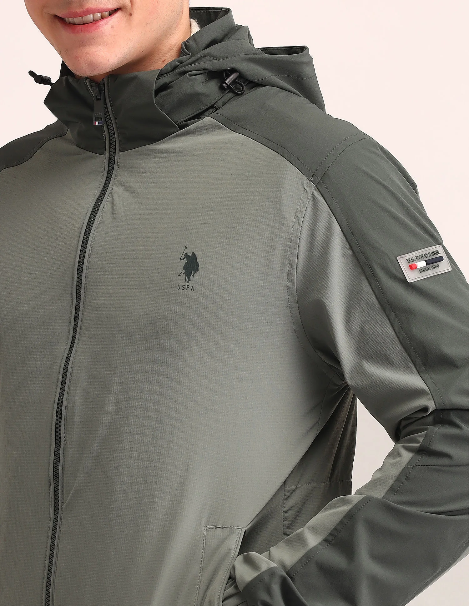 Regular Fit Solid Bomber Jacket - Image 7