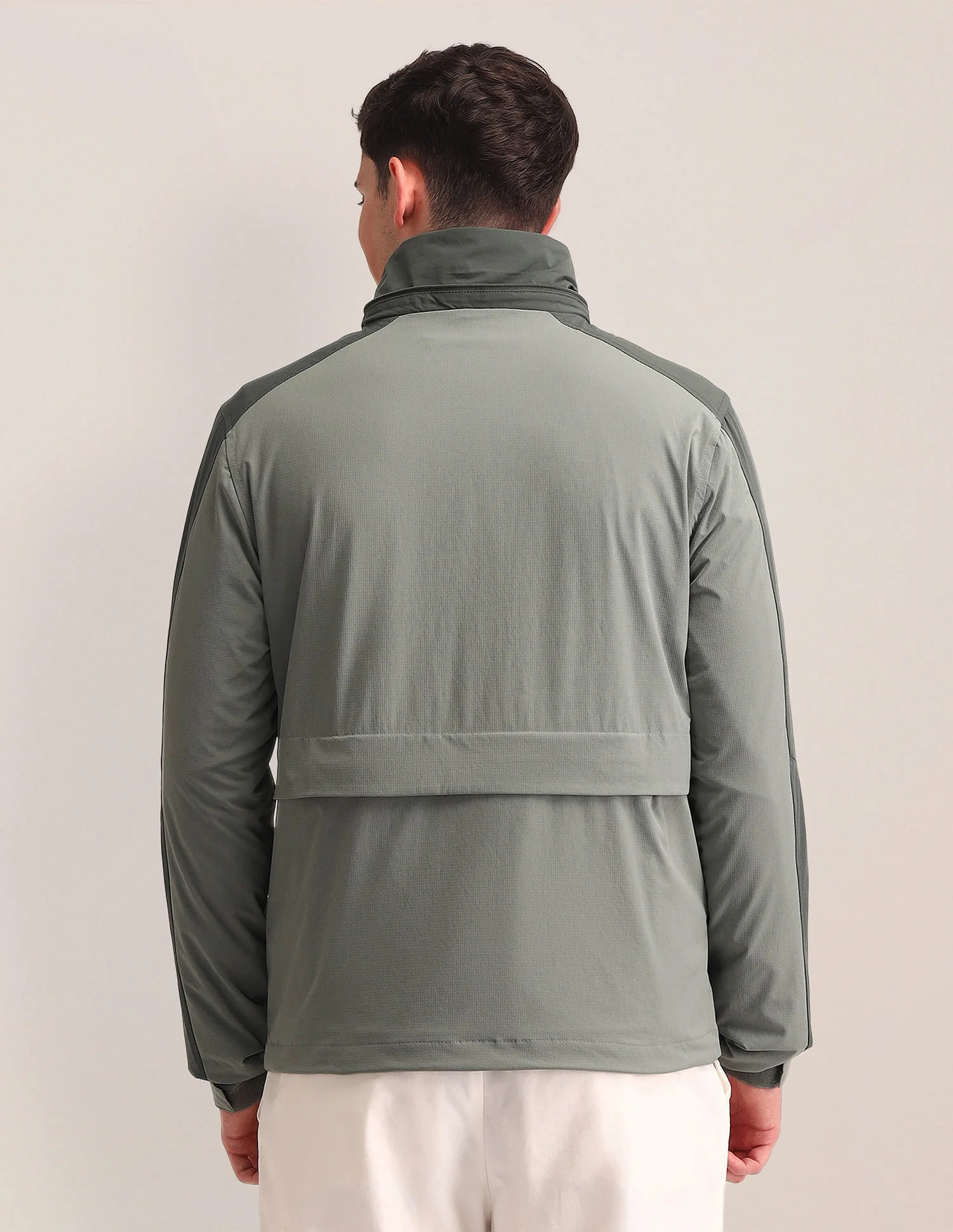 Regular Fit Solid Bomber Jacket - Image 9