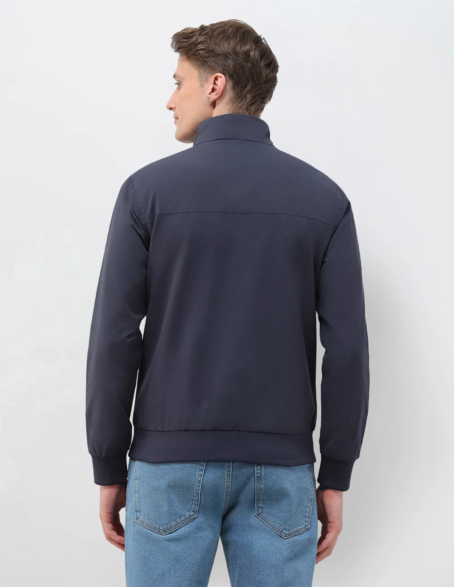 Regular Fit Solid Casual Jacket - Image 5
