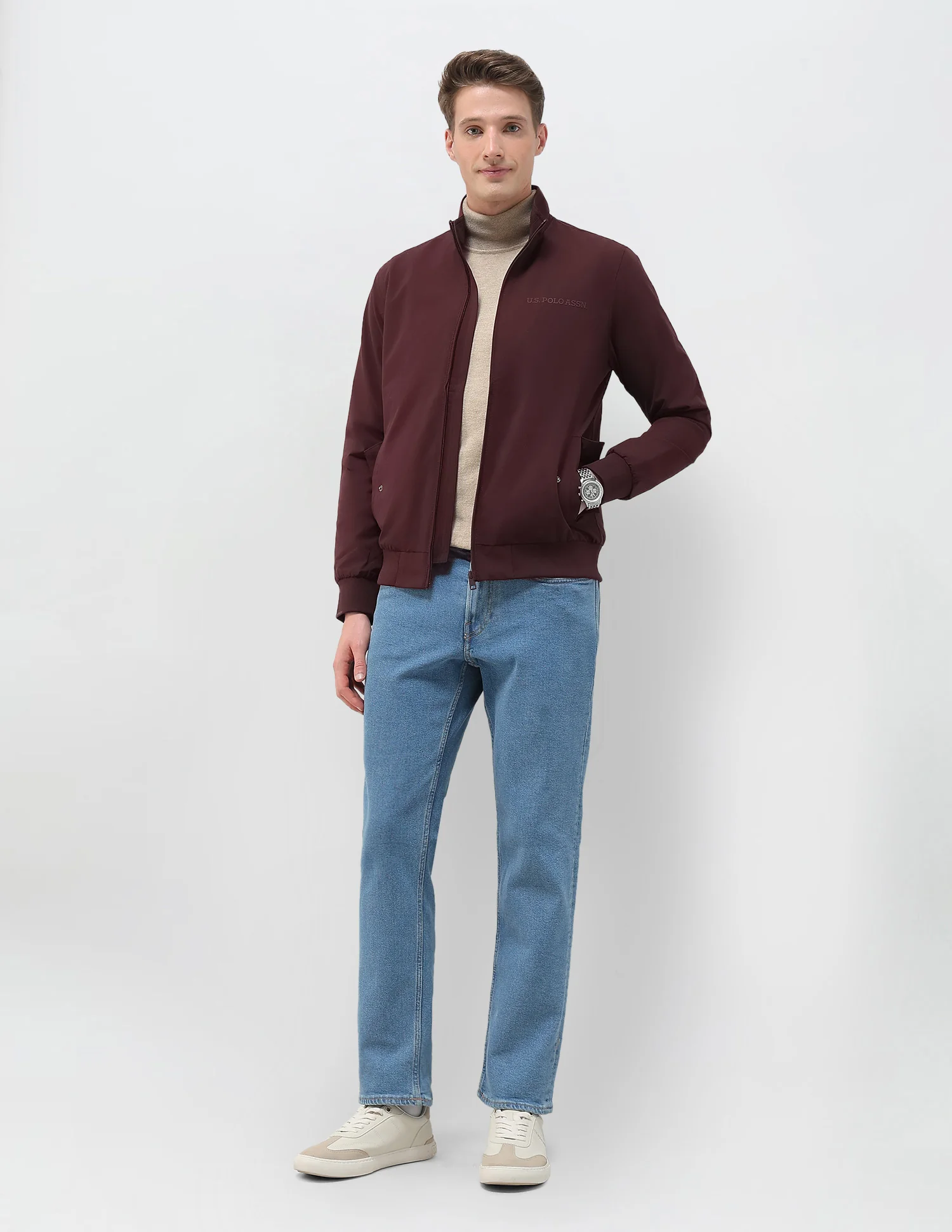 Regular Fit Solid Casual Jacket - Image 3